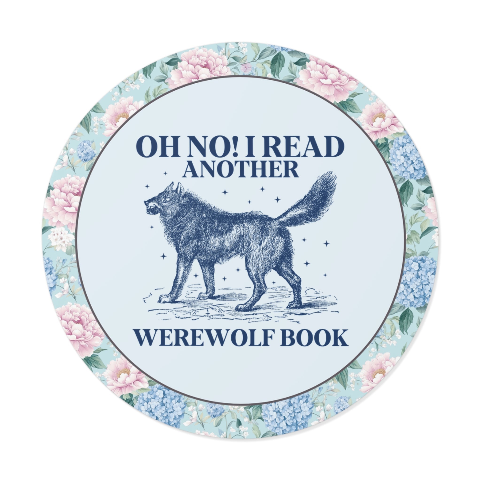 Paranormal Romance Reader Sticker for Silly Bookworm Who Loves Books with Werewolves, Funny Saying Fantasy Romance Book Lover Gift Idea - Opal and June