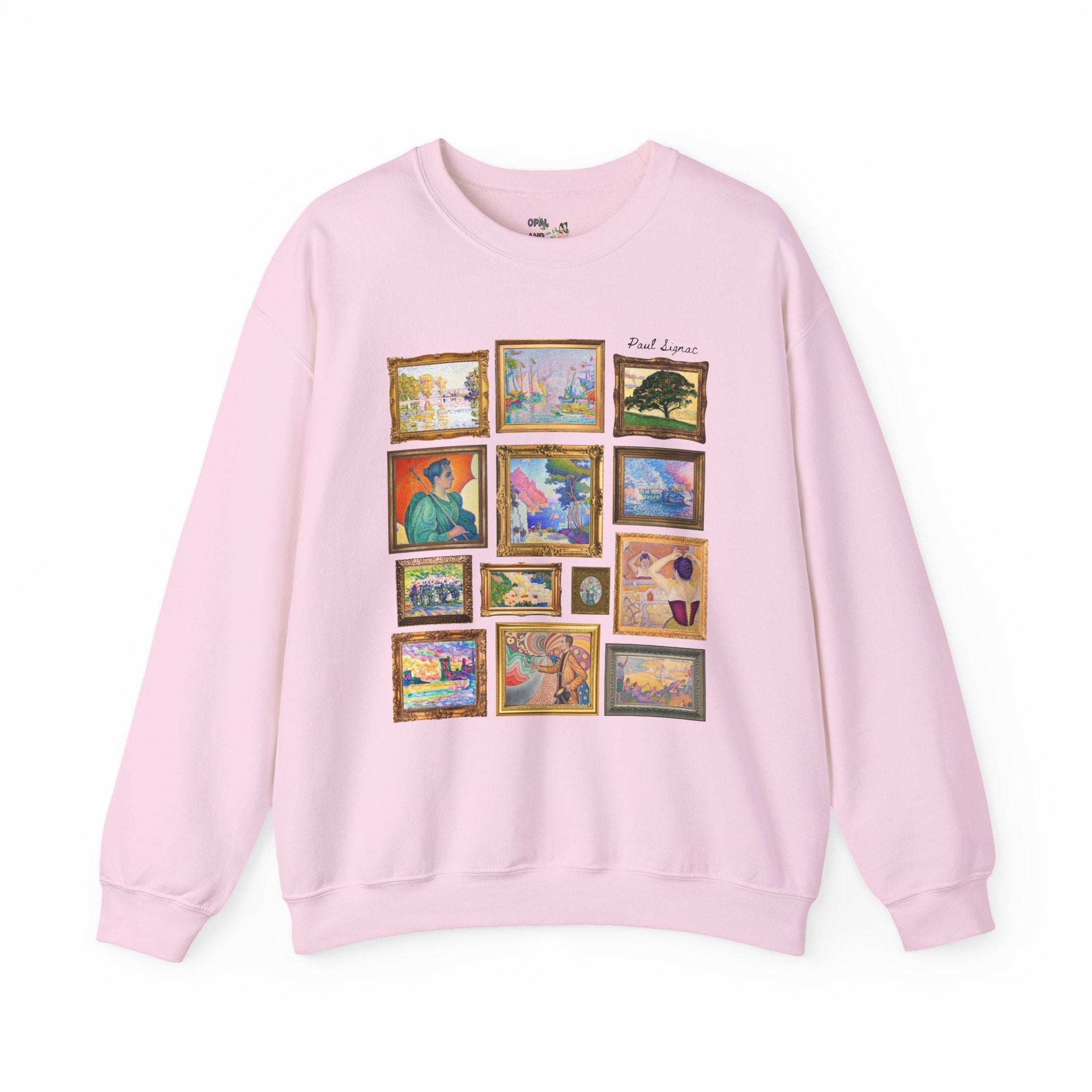 Paul Signac French Art History Sweatshirt for European Art History Buff, Post Impressionist Art Movement, Pointillism Early 1900s Art Crewneck - Opal and June