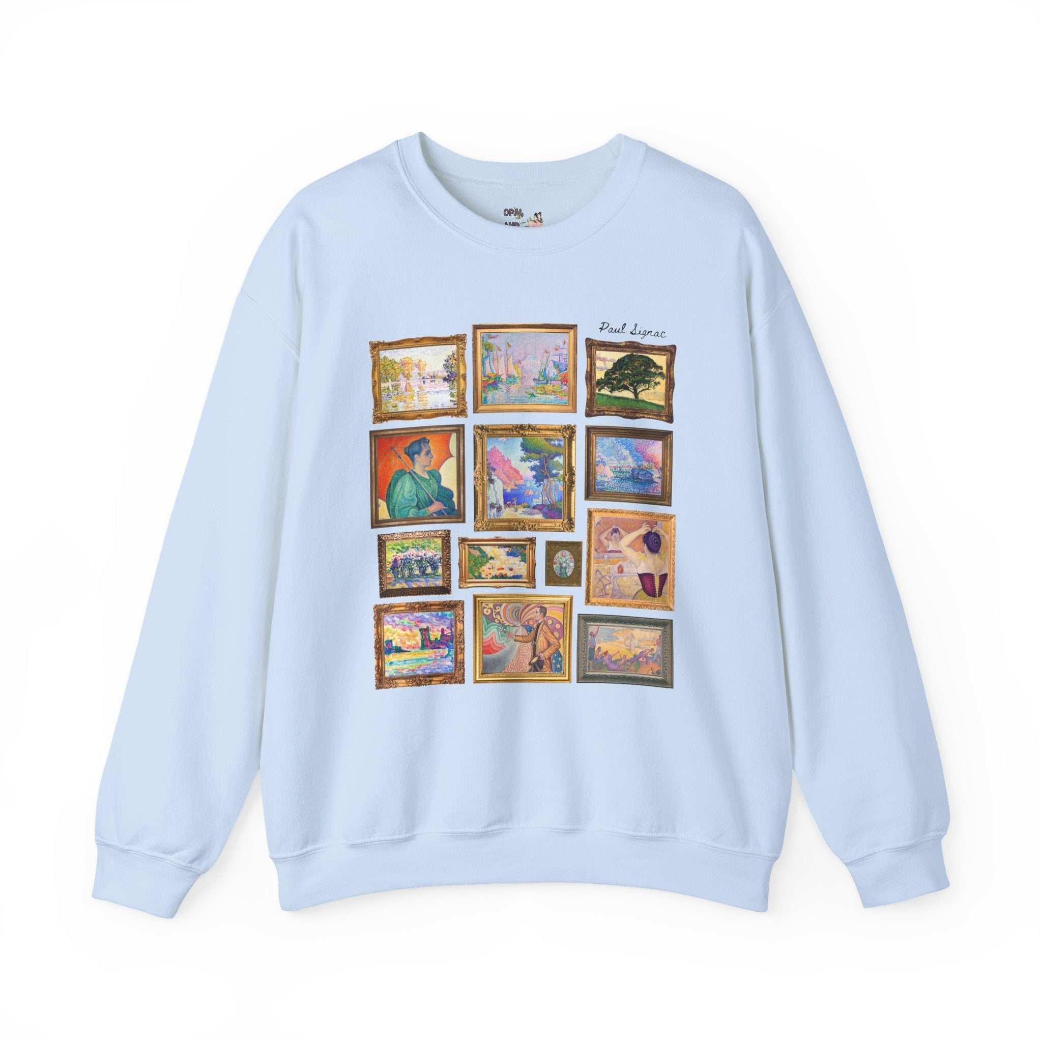 Paul Signac French Art History Sweatshirt for European Art History Buff, Post Impressionist Art Movement, Pointillism Early 1900s Art Crewneck - Opal and June