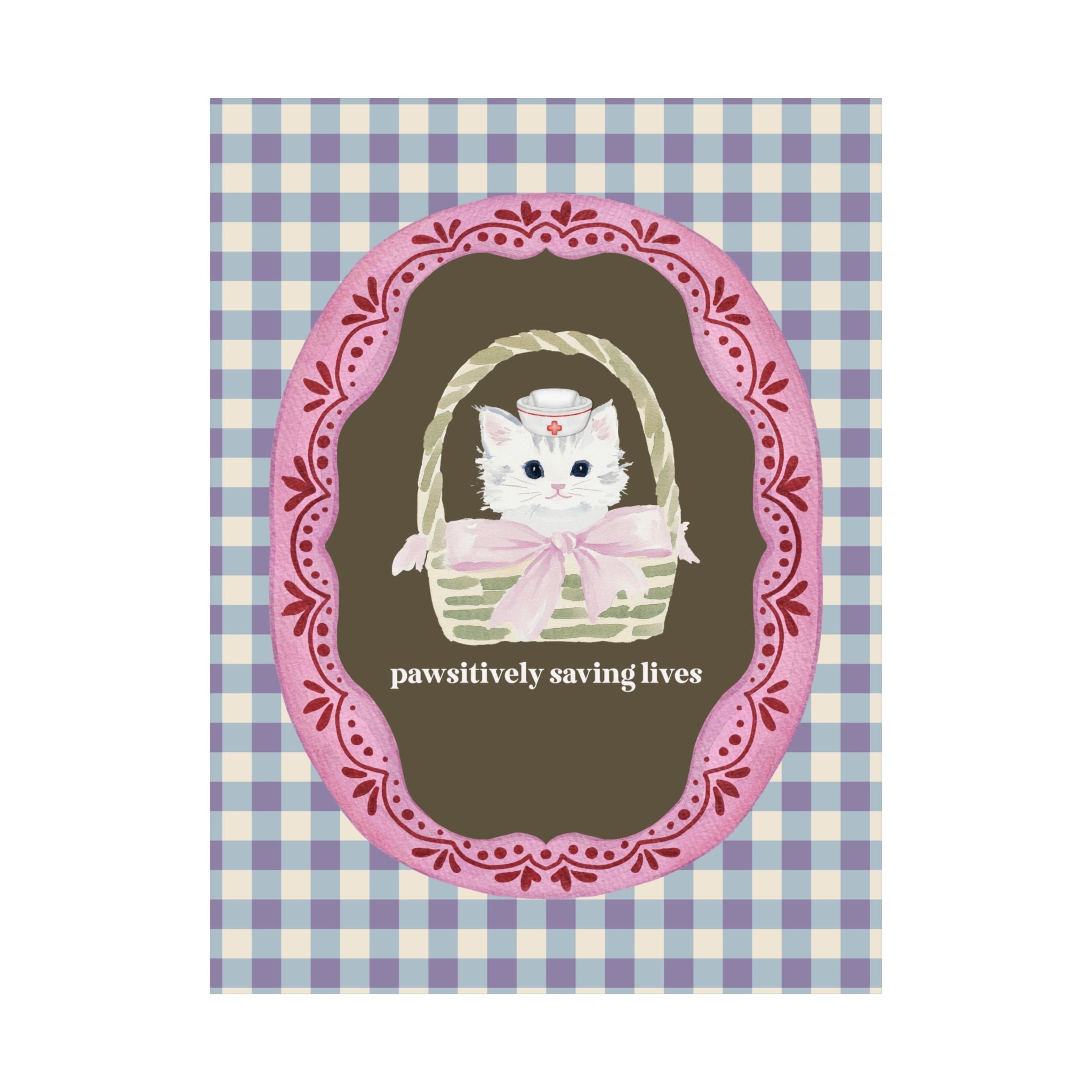 Pawsitively Saving Lives Cat Print - Opal and June
