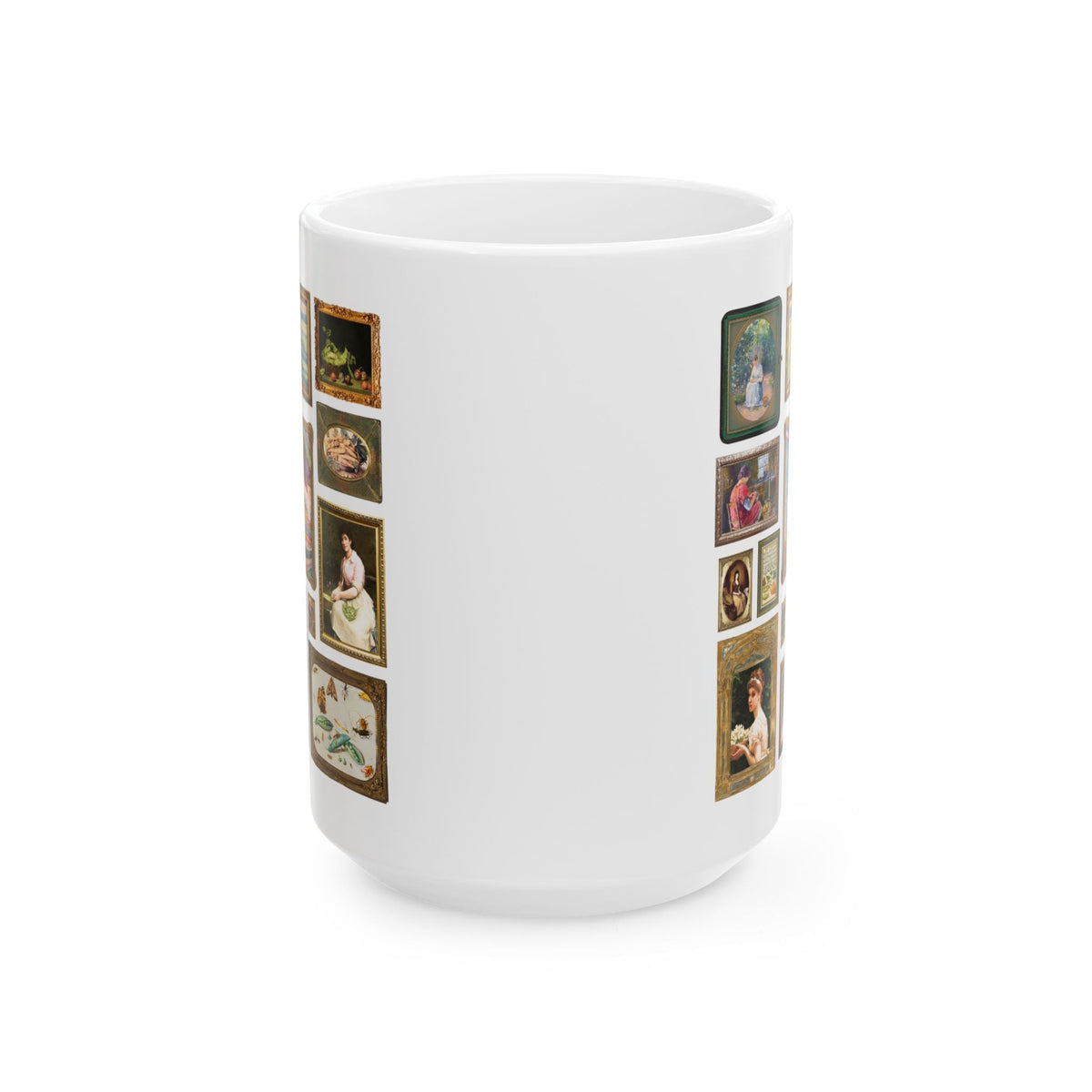 Pea Art History Coffee Mug: Famous Painting of Peas, Woman Shelling Peas, Still Life Painting of Peas and Flowers, Camille Pissarro Art - Opal and June