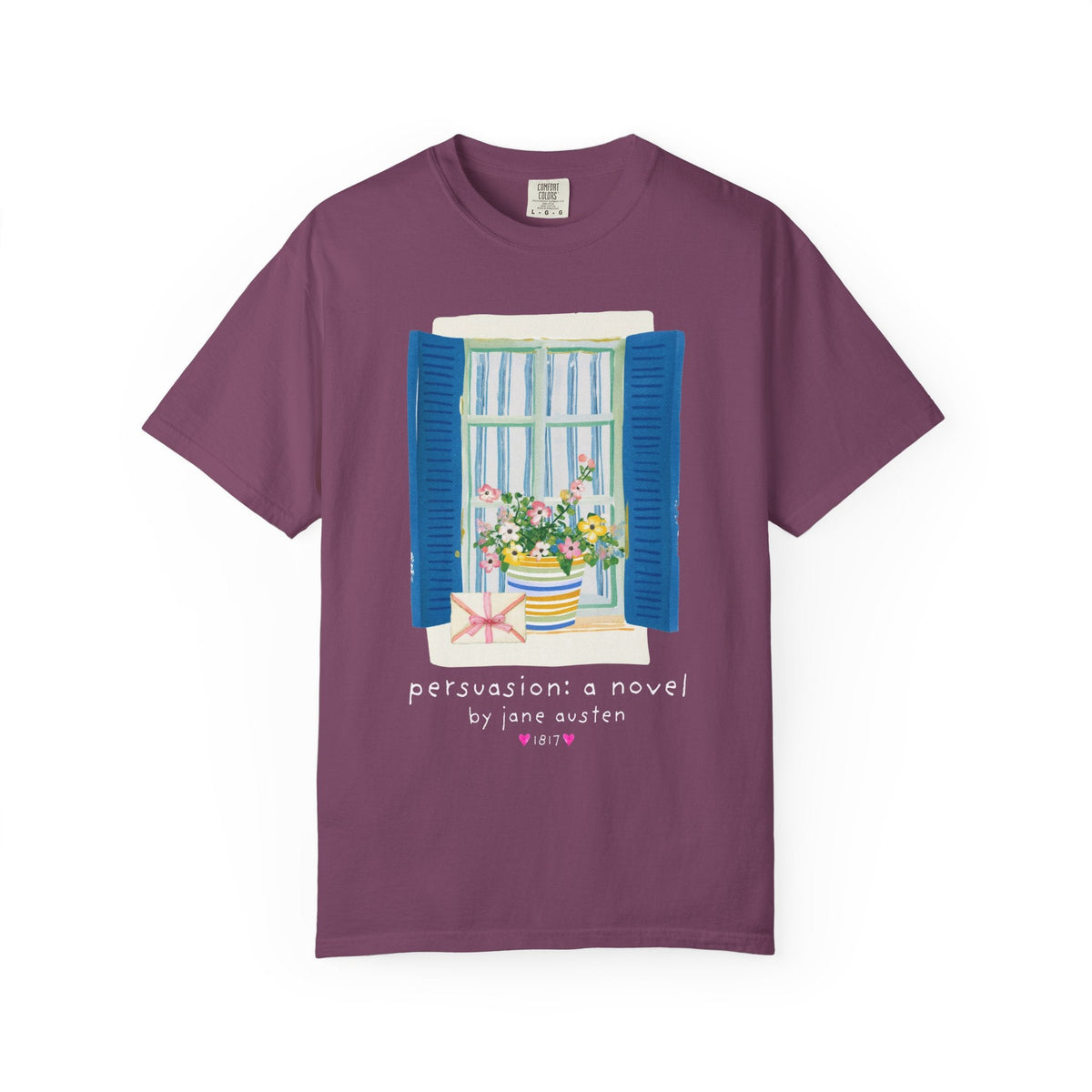 Persuasion: A Novel by Jane Austen Book Lover T-Shirt, Cute Bookish Tee Shirt for Classic Literature Reader or Bookworm - Opal and June