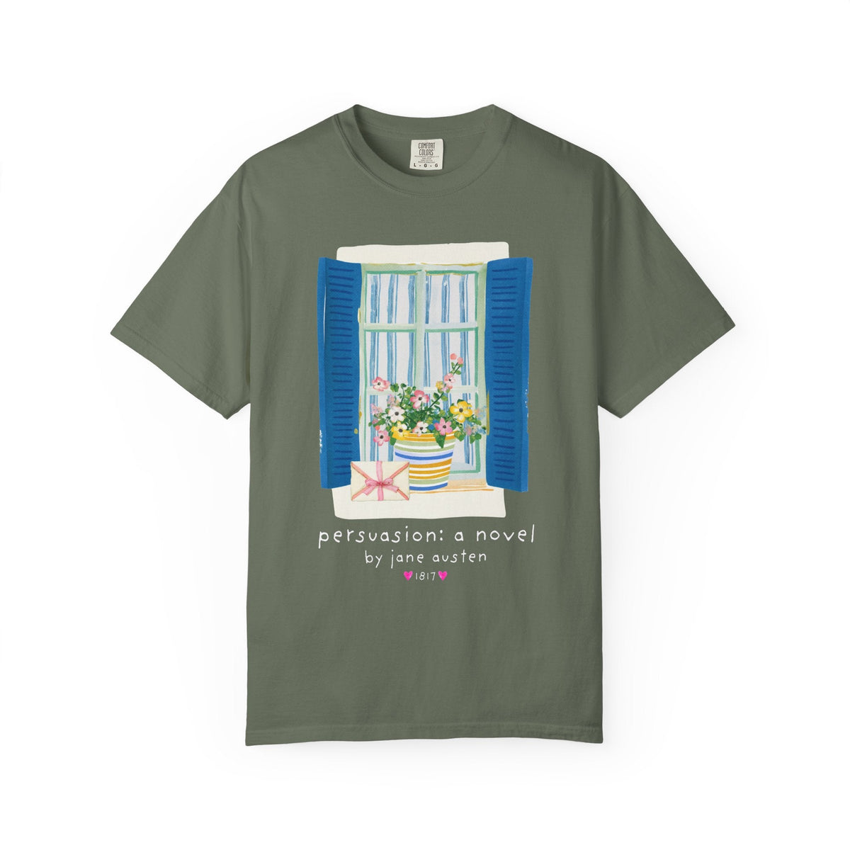 Persuasion: A Novel by Jane Austen Book Lover T-Shirt, Cute Bookish Tee Shirt for Classic Literature Reader or Bookworm - Opal and June