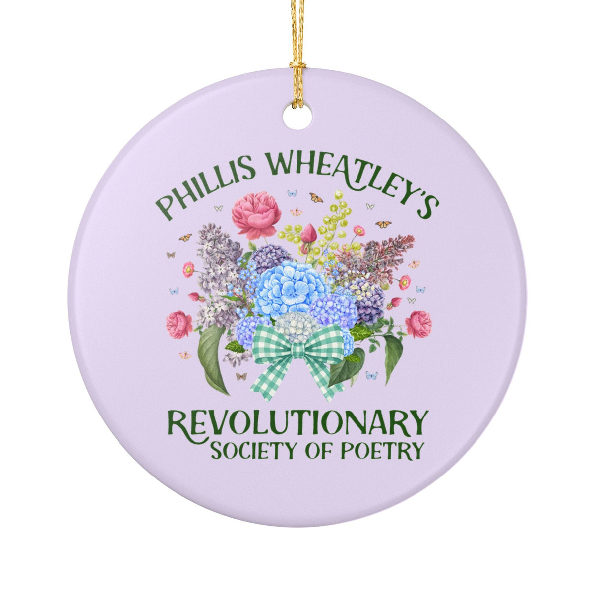 Phillis Wheatley's Revolutionary Society of Poetry | 18th Century Poetry Lover Ornament, American History, Black History, Bookish Women's History Ornament - Opal and June