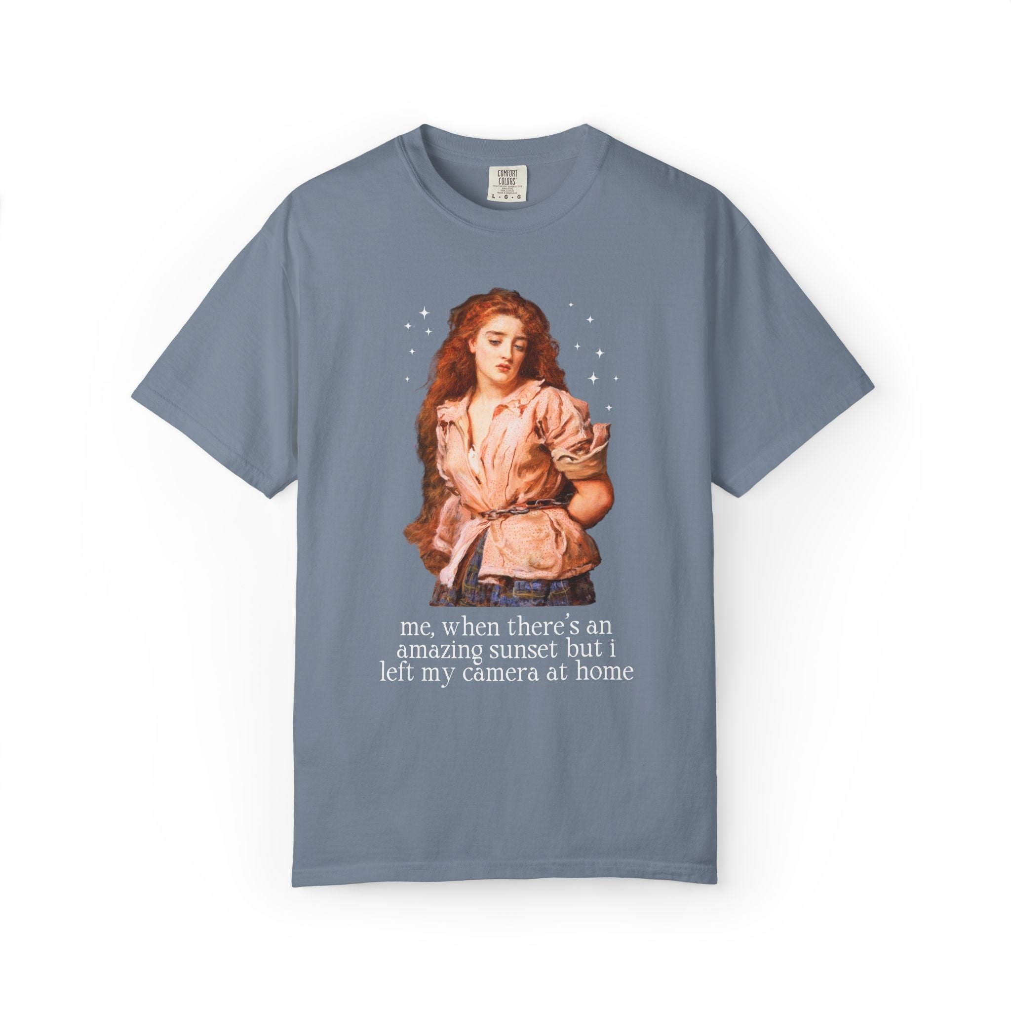 Photographer Art History Tee Shirt, Famous Painting: Me, When There's an Amazing Sunset but I Left My Camera at Home, Photography Major Gift - Opal and June