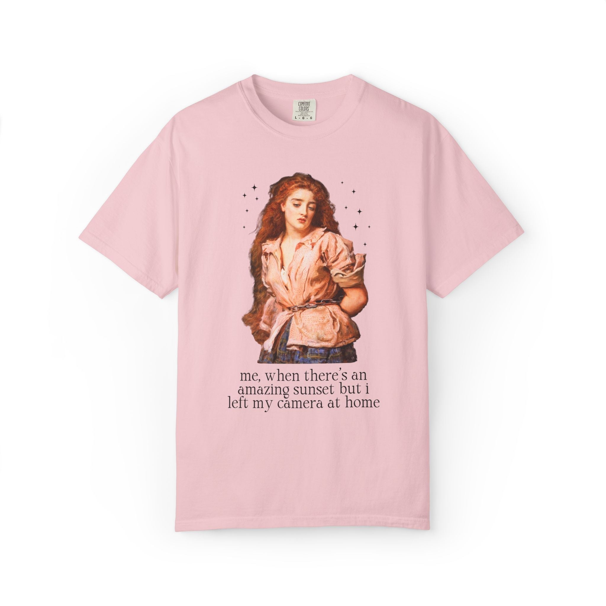 Photographer Art History Tee Shirt, Famous Painting: Me, When There's an Amazing Sunset but I Left My Camera at Home, Photography Major Gift - Opal and June