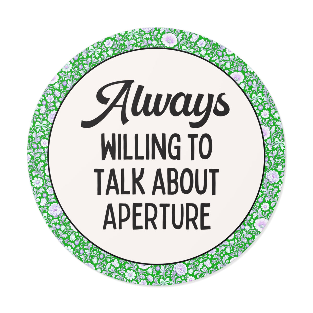 Photographer Sticker for Photography Major or Wedding Photographer: Always Willing to Talk About Aperture, Funny Photographer Decal - Opal and June