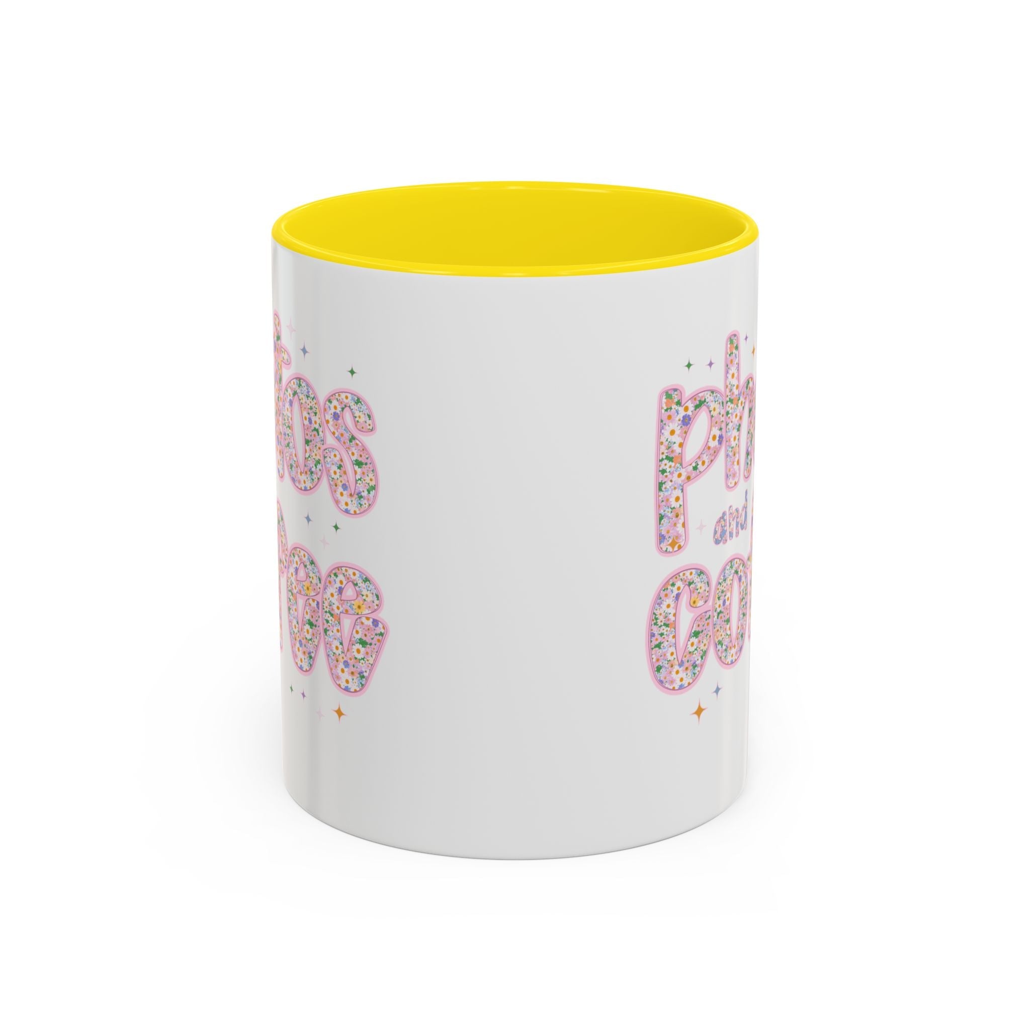 Photos and Coffee 11 Oz Mug: Cute Photographer Gift for Coffee Lover, Floral Wedding Photographer or Elopement Photographer Thank You Gift - Opal and June