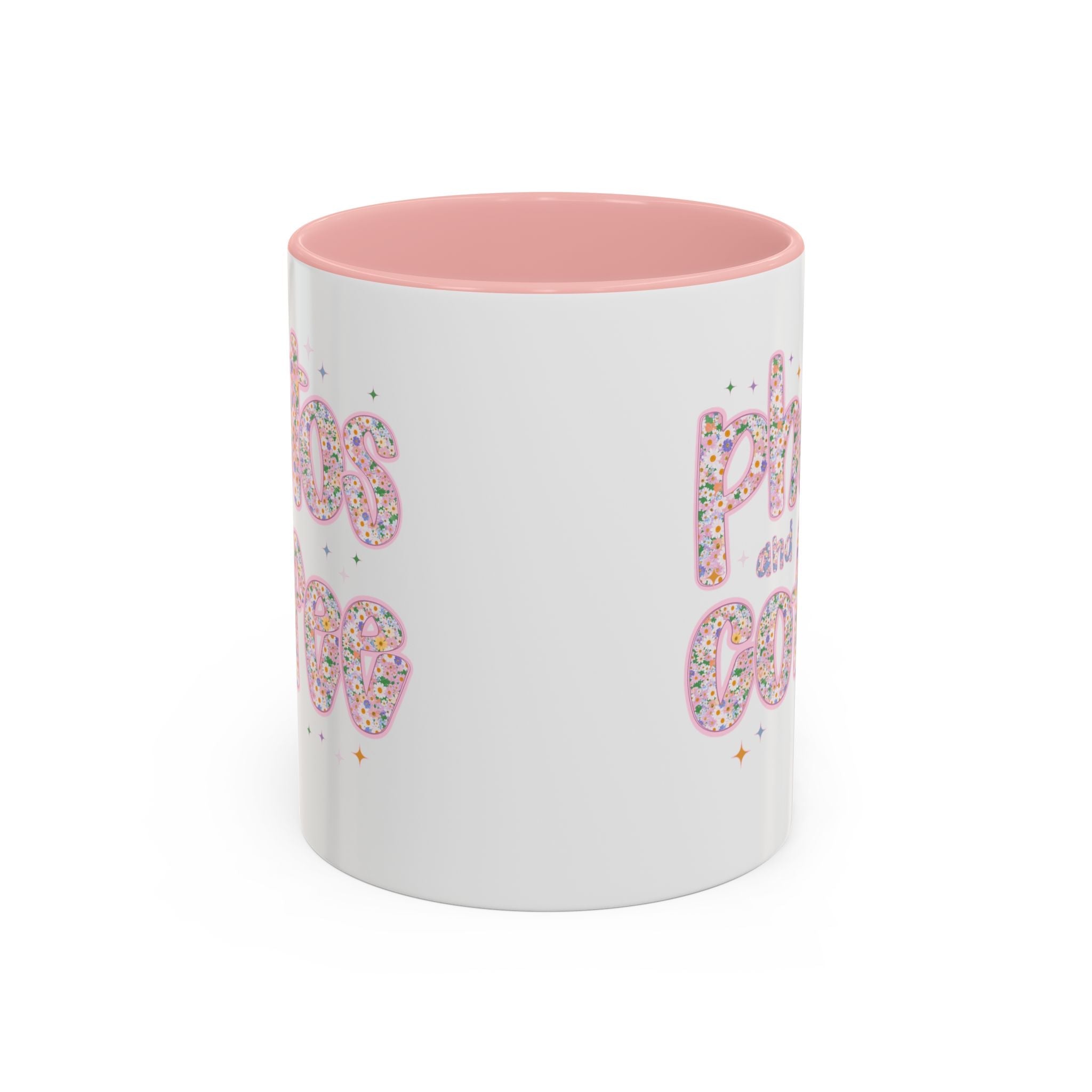 Photos and Coffee 11 Oz Mug: Cute Photographer Gift for Coffee Lover, Floral Wedding Photographer or Elopement Photographer Thank You Gift - Opal and June