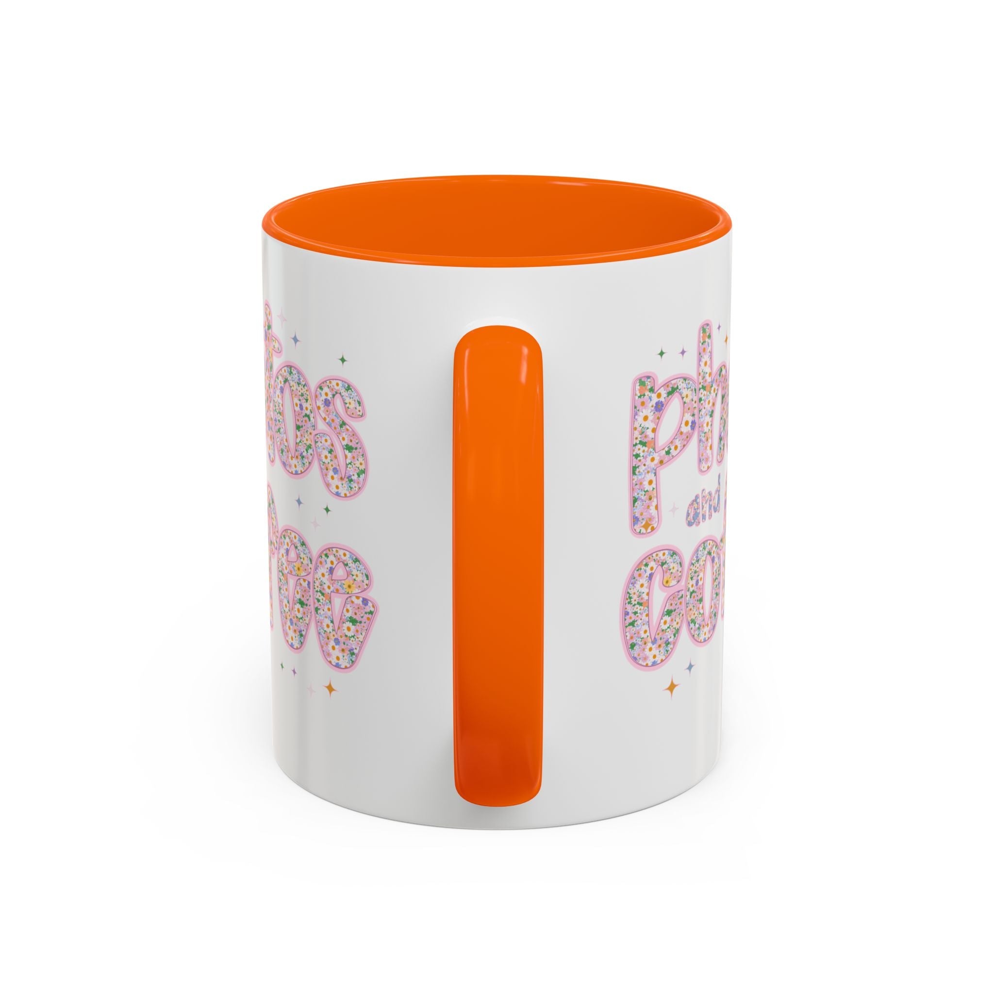 Photos and Coffee 11 Oz Mug: Cute Photographer Gift for Coffee Lover, Floral Wedding Photographer or Elopement Photographer Thank You Gift - Opal and June