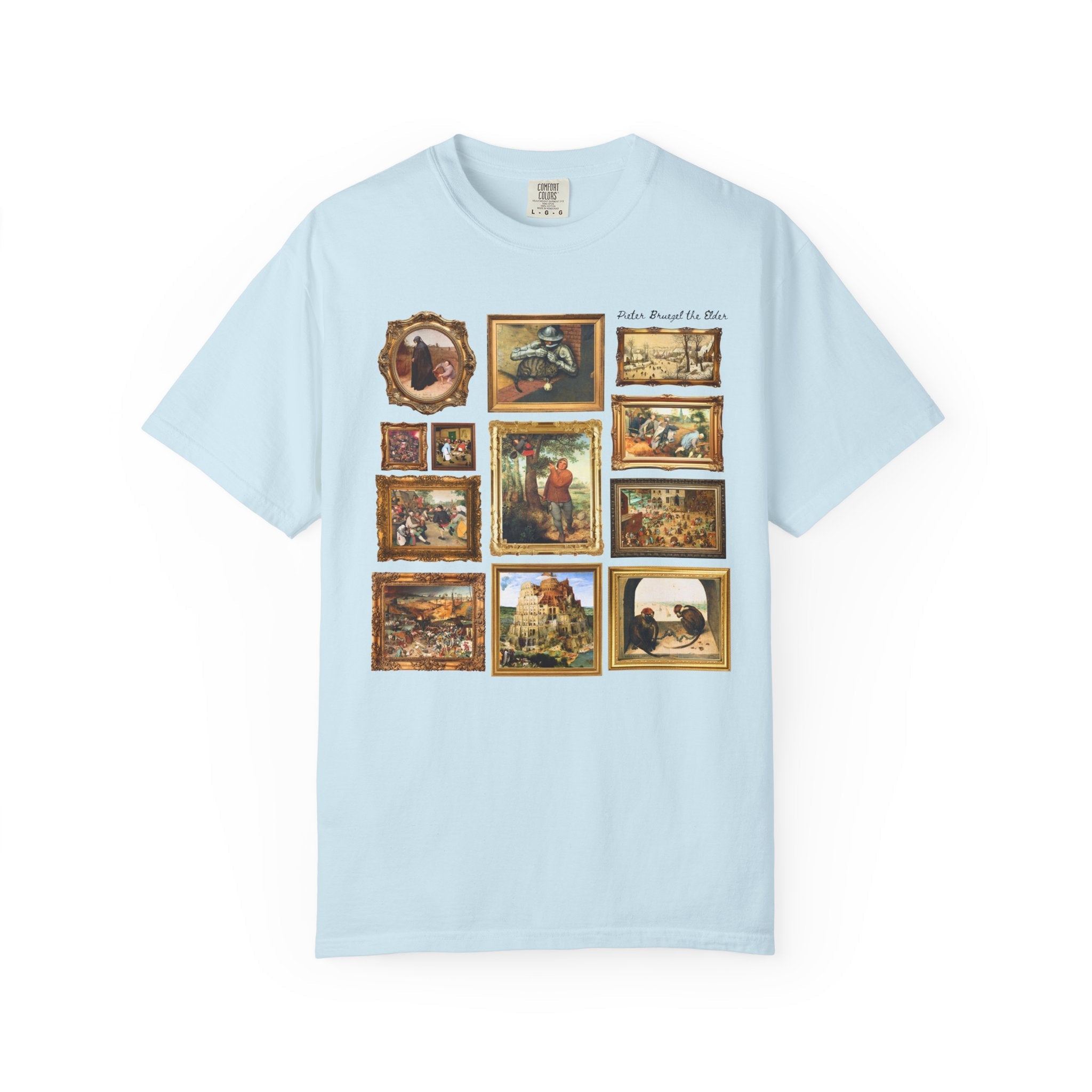 Pieter Bruegel the Elder Art History T-Shirt, Dutch and Flemish Renaissance Famous Paintings, The Tower of Babel Painting, Art History Buff - Opal and June