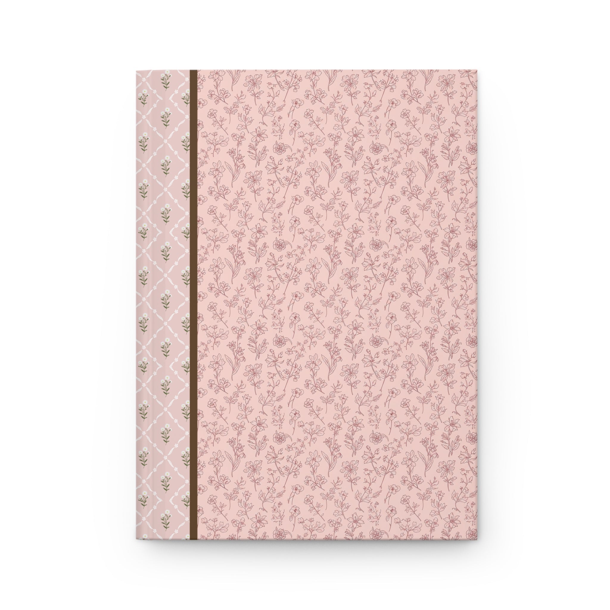 Pink Floral Maximalist Notebook with Colorful Flower Spine: Cute Vintage Aesthetic Notebook, Nostalgic Dopamine Vibes - Opal and June