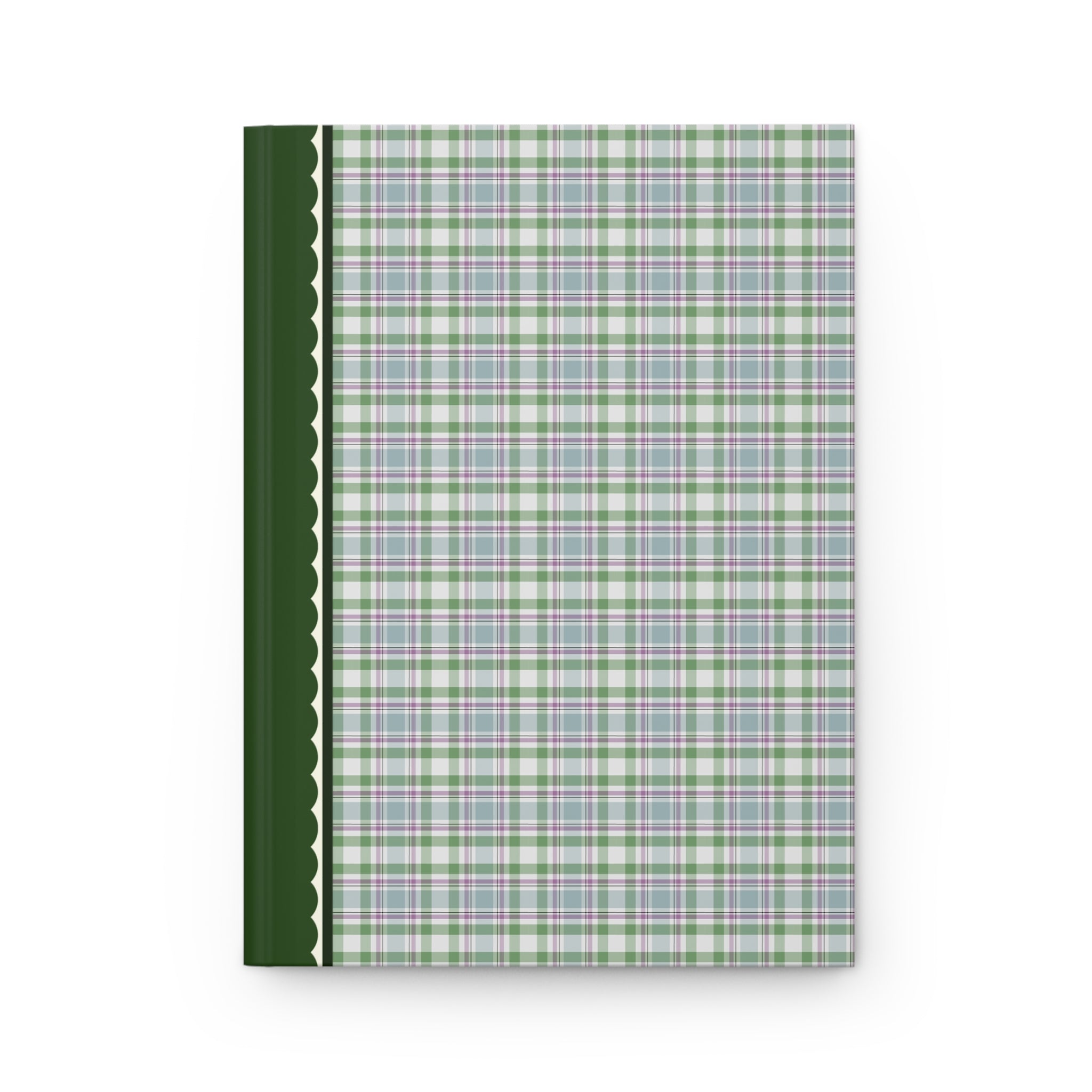 Plaid Notebook with Bows: Green - Opal and June