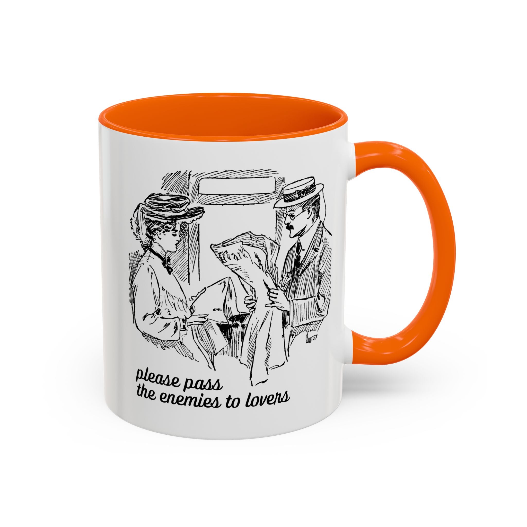 Please Pass the Enemies to Lovers Coffee Mug: Romance Reader Gift Historical Fiction Bookworm | Silly Romance Tropes Mug, Bookish Gift Idea - Opal and June