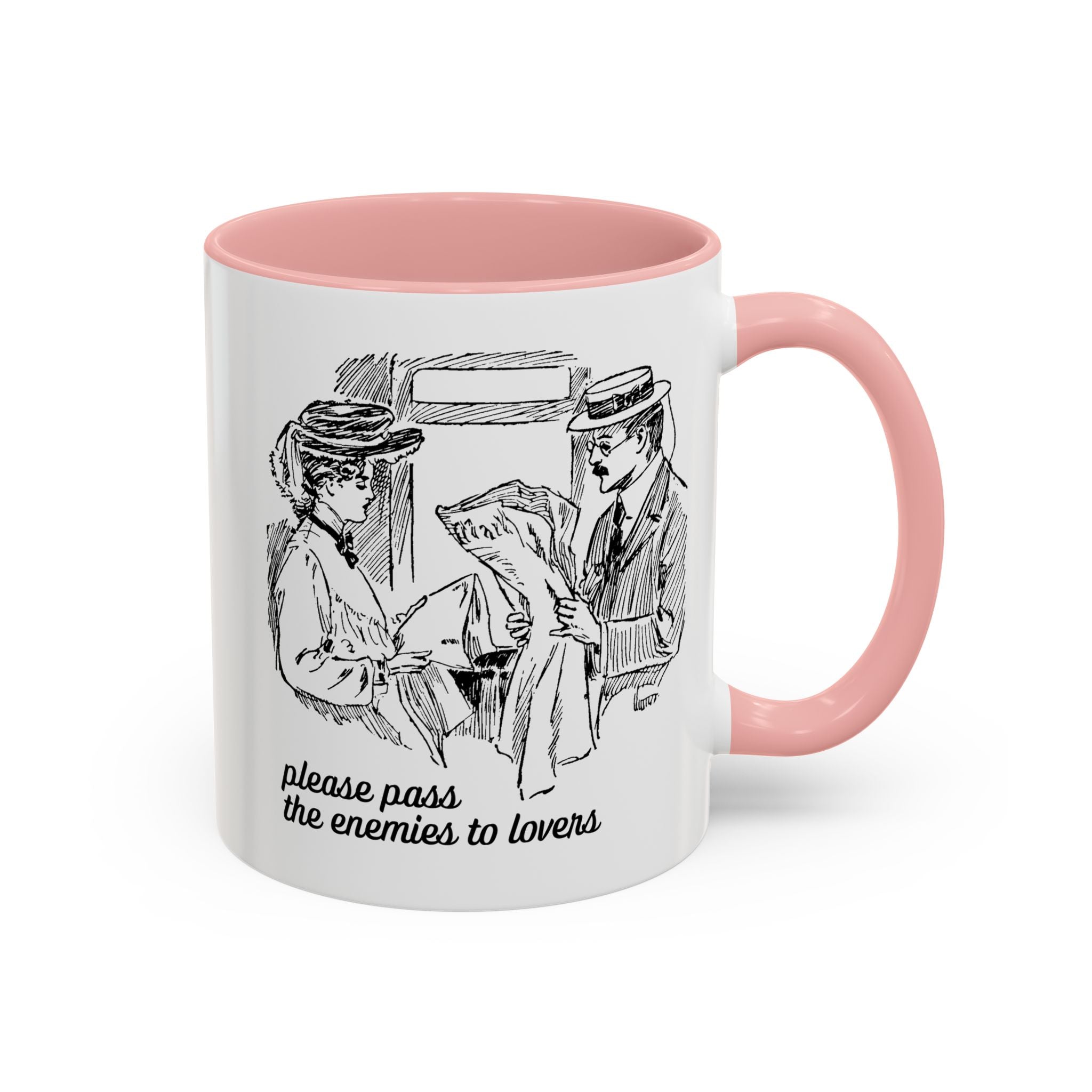 Please Pass the Enemies to Lovers Coffee Mug: Romance Reader Gift Historical Fiction Bookworm | Silly Romance Tropes Mug, Bookish Gift Idea - Opal and June