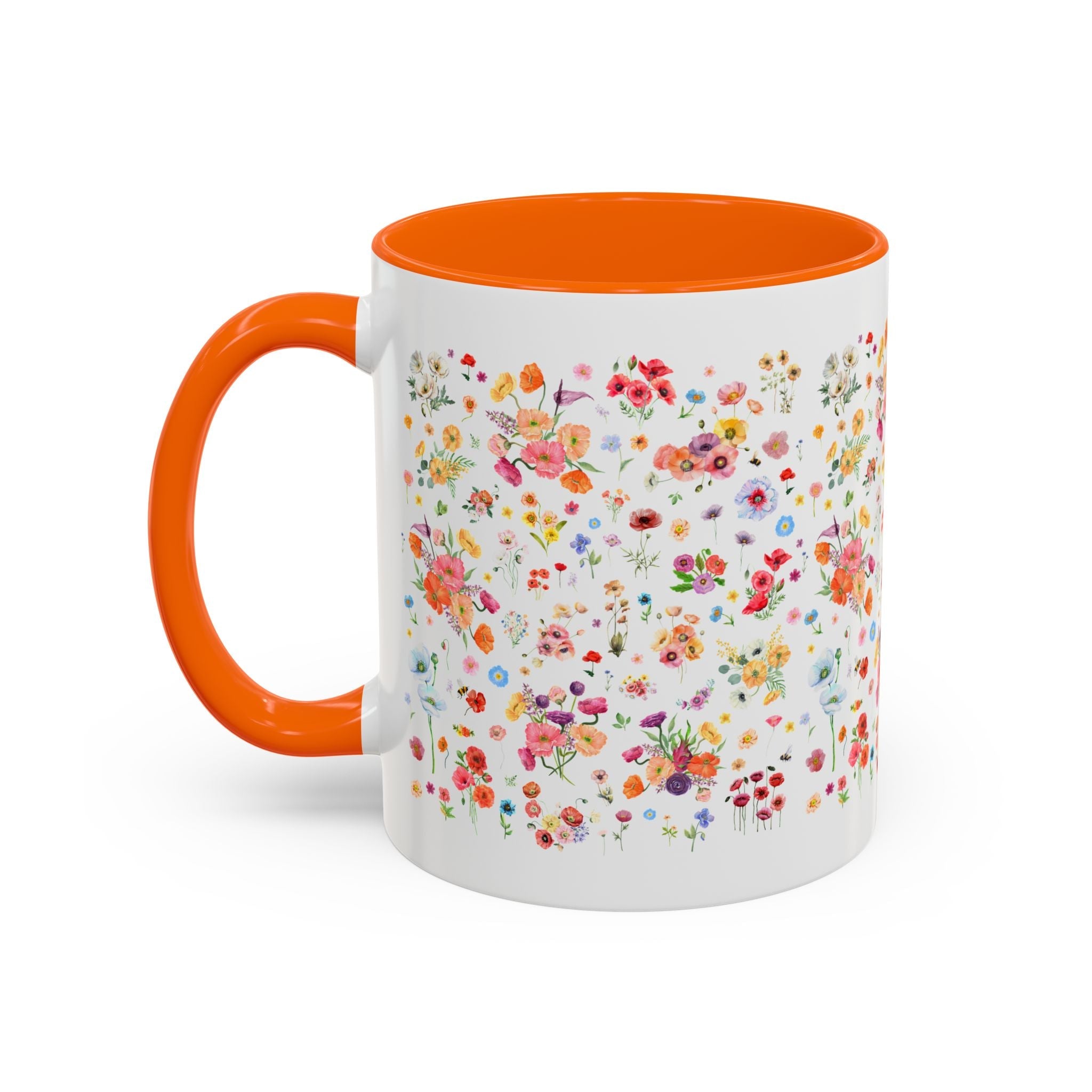Poppy Flower 11 Oz Mug for Mom Who Gardens or Wedding Florist Who Loves Poppies, Cute Boho Gardening Mug, Cut Flower Farmer or Gardener Gift - Opal and June