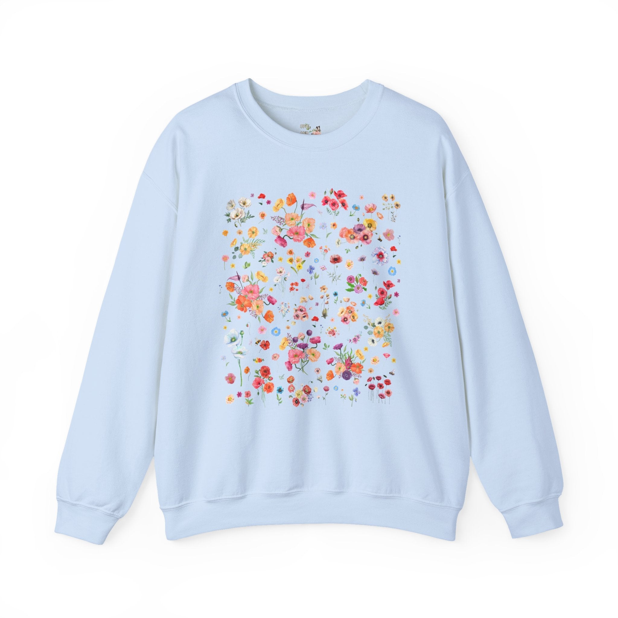 Poppy Flower Sweatshirt for Mom Who Gardens or Wedding Florist Who Loves Poppies, Cute Boho Gardening Shirt, Cut Flower Farmer or Gardener - Opal and June