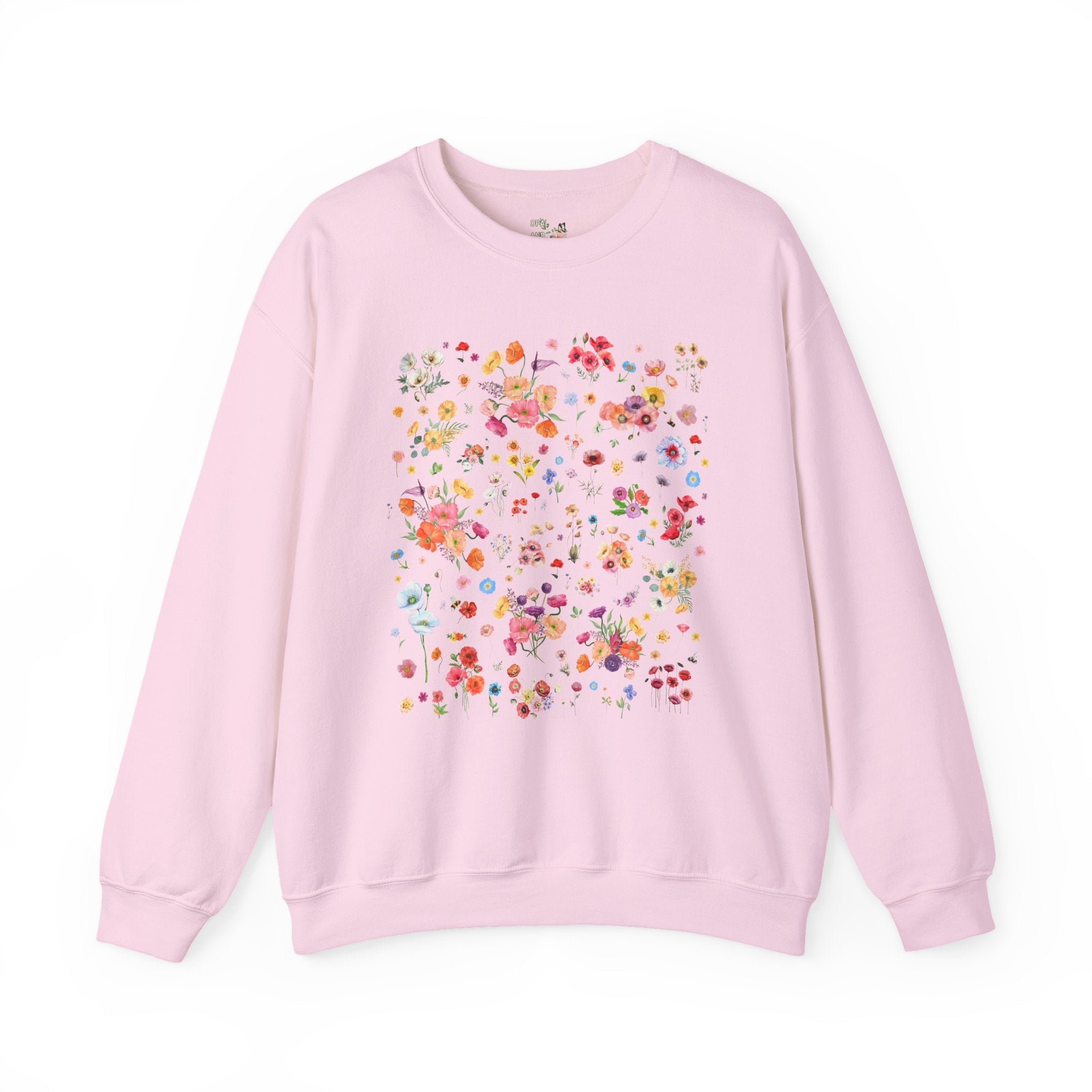 Poppy Flower Sweatshirt for Mom Who Gardens or Wedding Florist Who Loves Poppies, Cute Boho Gardening Shirt, Cut Flower Farmer or Gardener - Opal and June