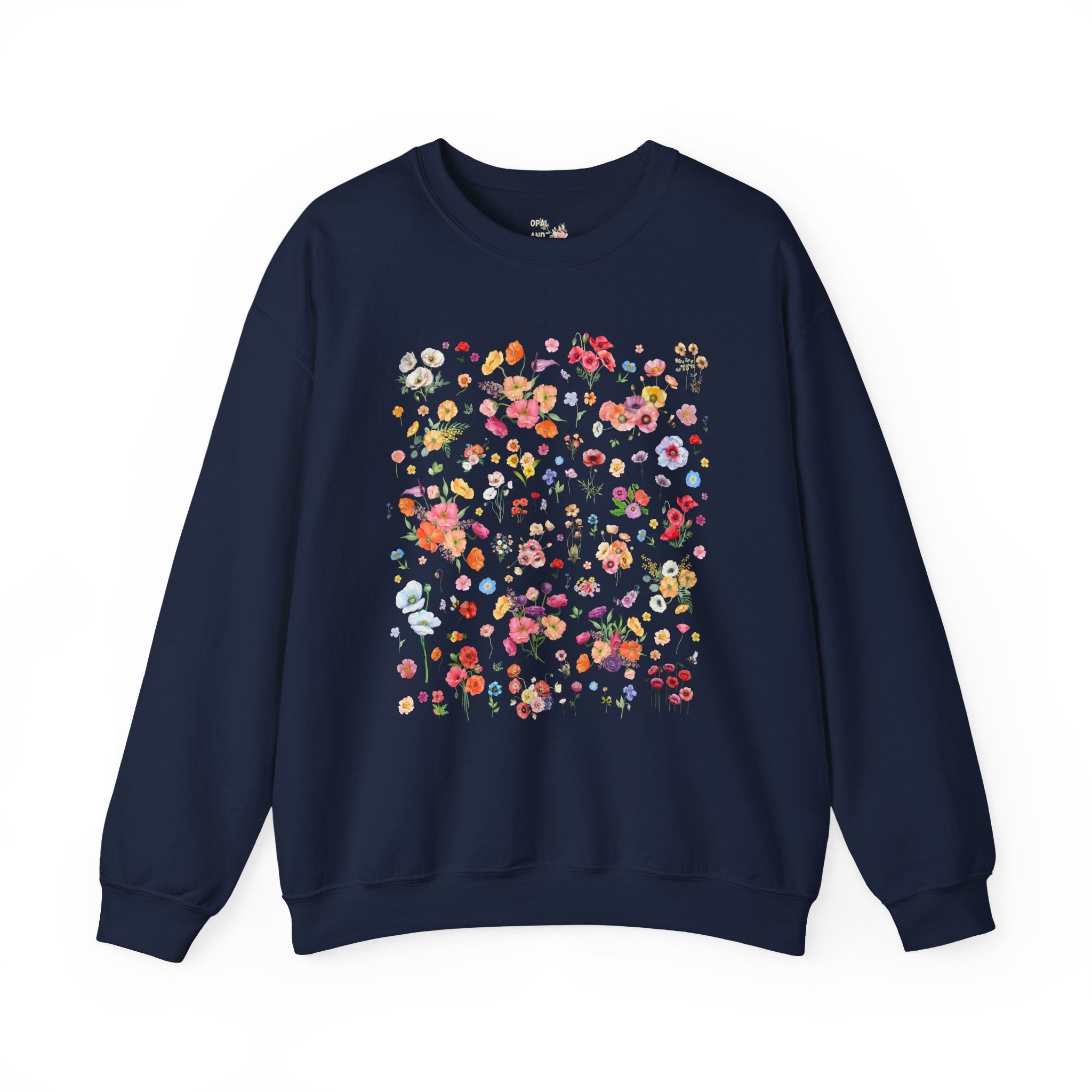 Poppy Flower Sweatshirt for Mom Who Gardens or Wedding Florist Who Loves Poppies, Cute Boho Gardening Shirt, Cut Flower Farmer or Gardener - Opal and June