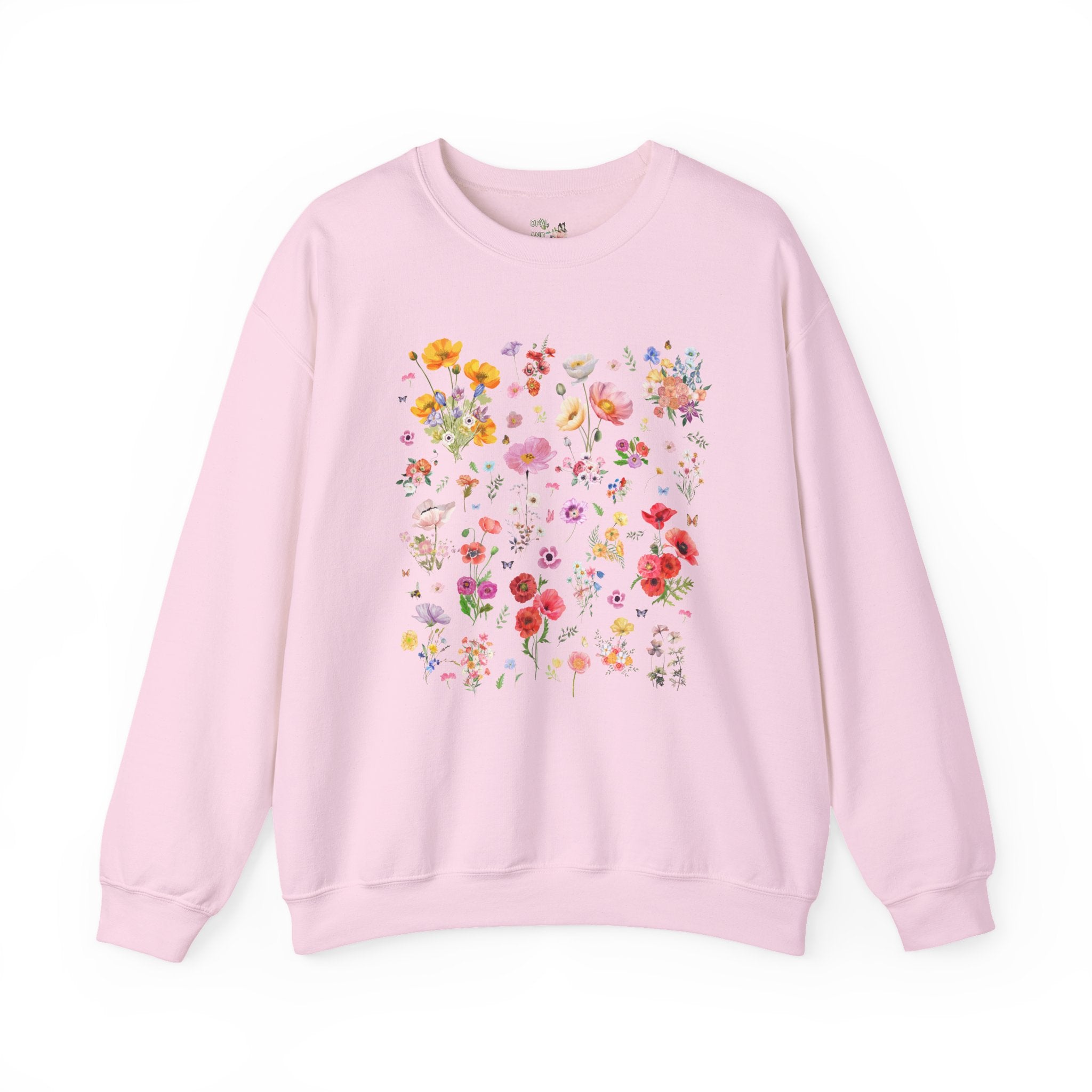 Poppy Flower Sweatshirt for Mom Who Loves Flowers, August Birth Month Gift for Mother's Day, Cute Birthday Present for Daughter who Gardens - Opal and June