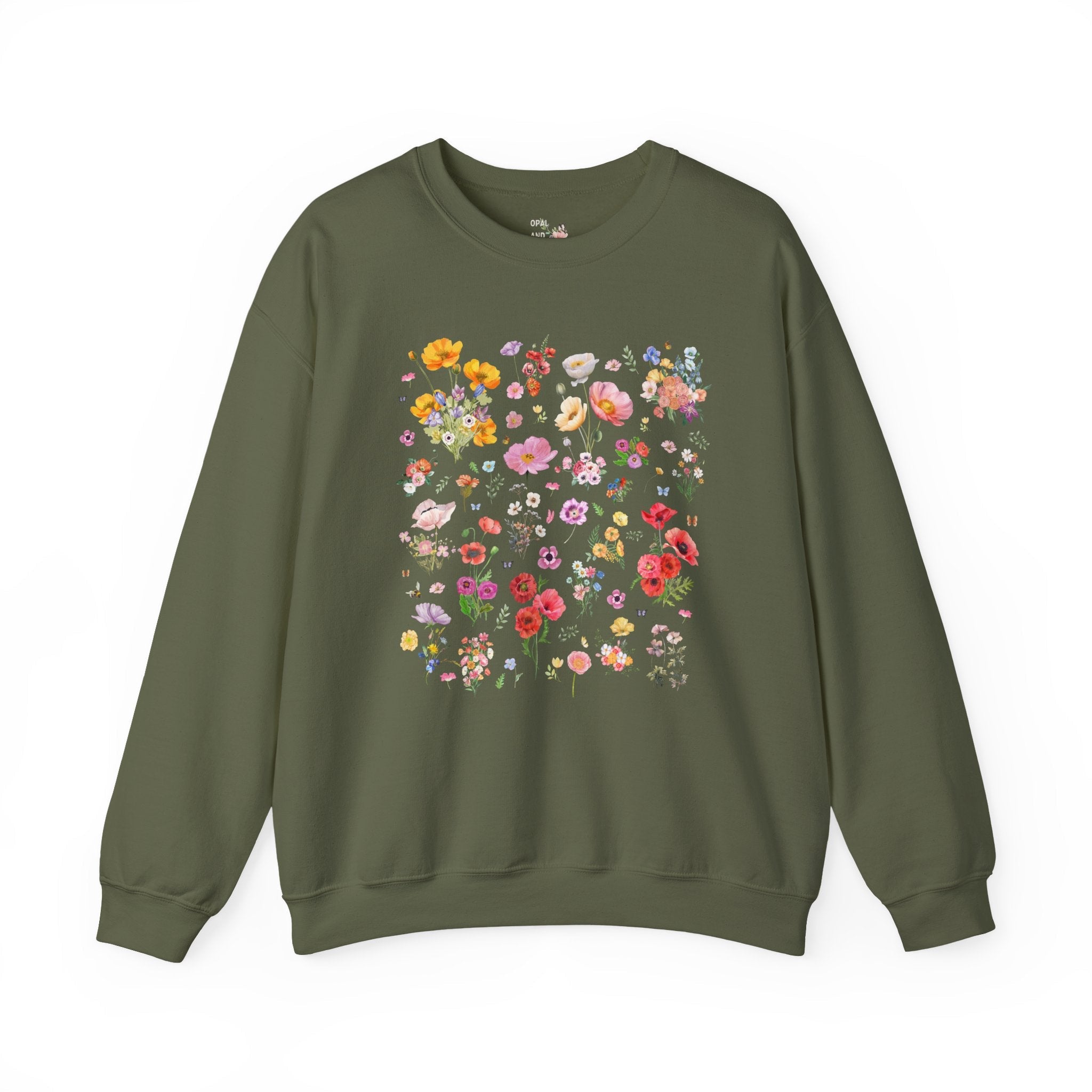 Poppy Flower Sweatshirt for Mom Who Loves Flowers, August Birth Month Gift for Mother's Day, Cute Birthday Present for Daughter who Gardens - Opal and June