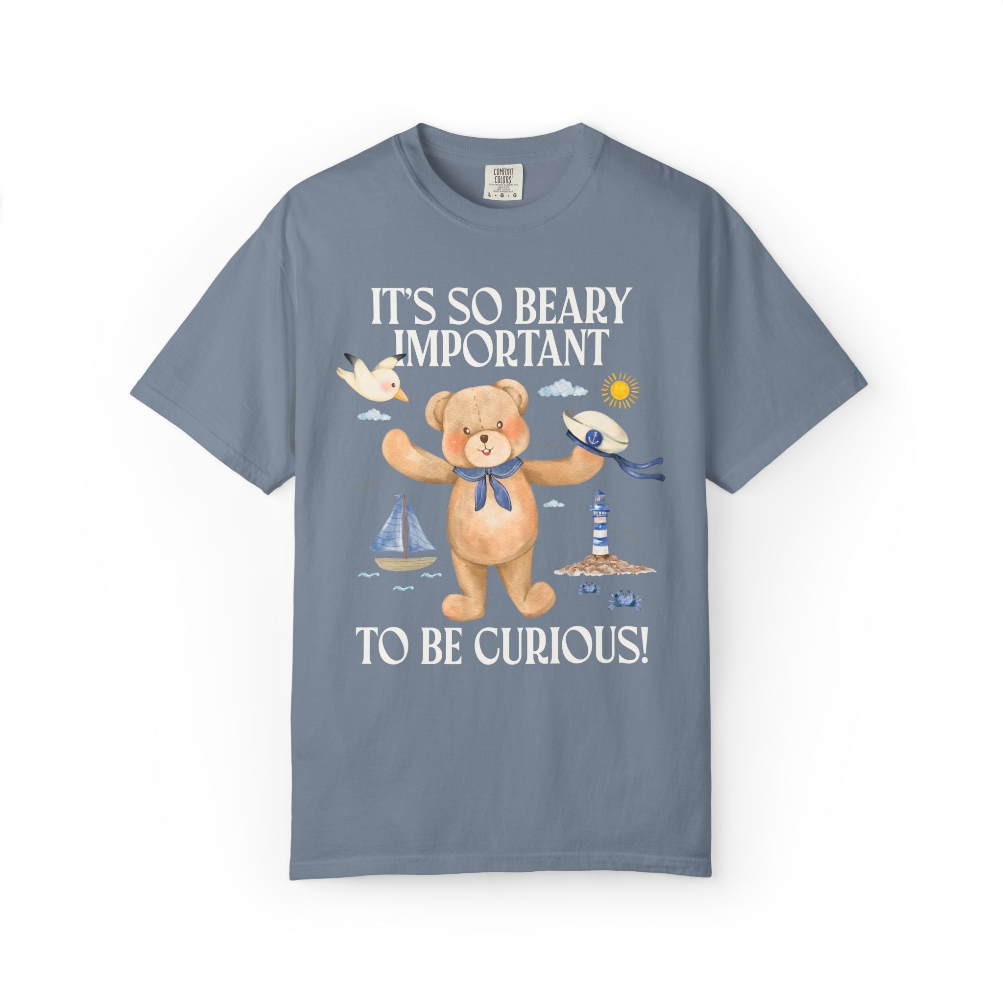 Preschool Teacher or Kindergarten Crew Shirt with Cottagecore Bear: It's So Beary Important to be Curious! | Animal Lover Back to School Tee - Opal and June