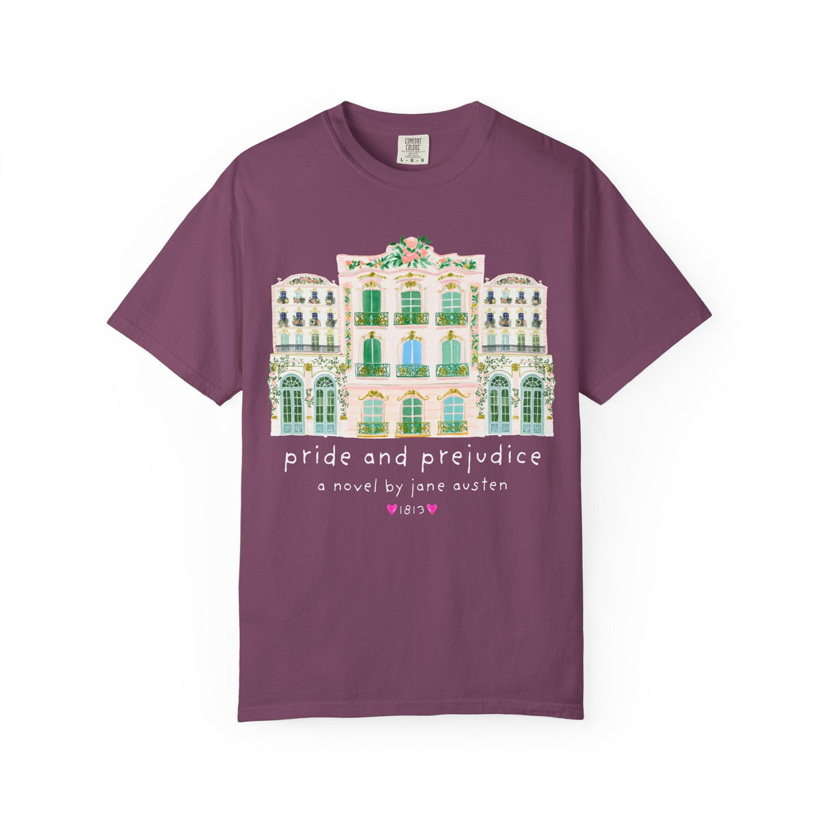 Pride and Prejudice: A Novel by Jane Austen, Cute Romance Reader Bookish T-Shirt for Classic Literature Reader, 19th Century Book Lover Gift - Opal and June