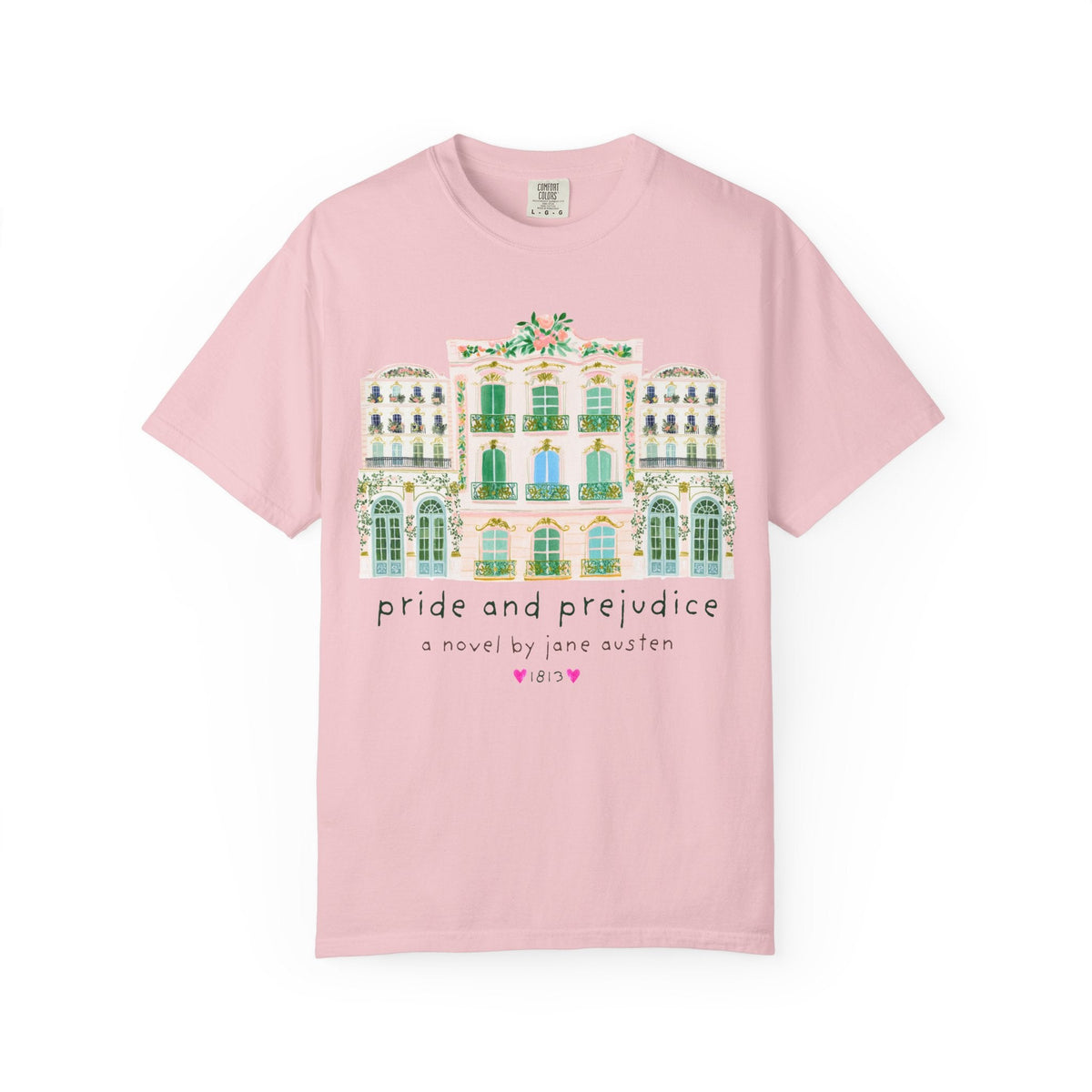 Pride and Prejudice: A Novel by Jane Austen, Cute Romance Reader Bookish T-Shirt for Classic Literature Reader, 19th Century Book Lover Gift - Opal and June