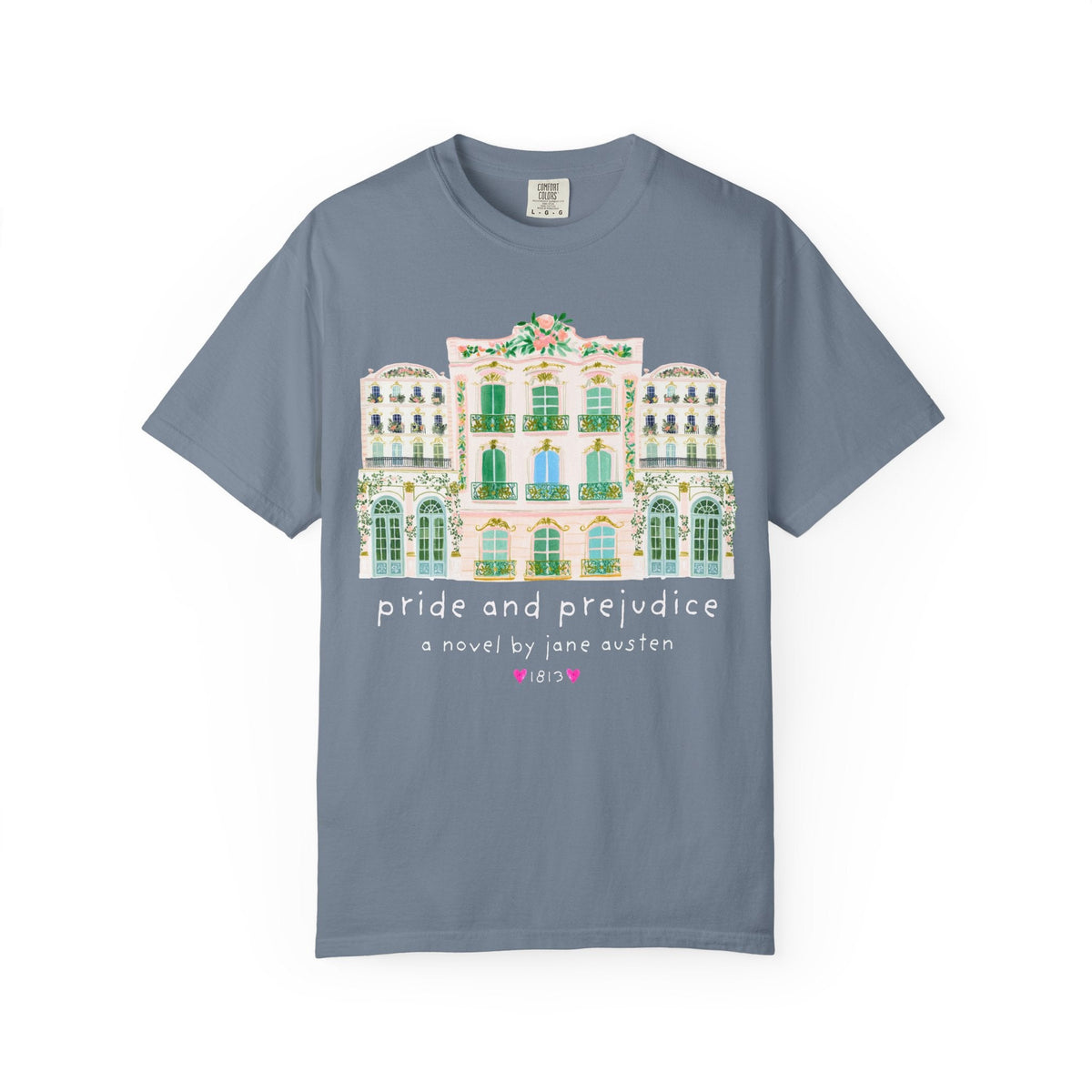 Pride and Prejudice: A Novel by Jane Austen, Cute Romance Reader Bookish T-Shirt for Classic Literature Reader, 19th Century Book Lover Gift - Opal and June