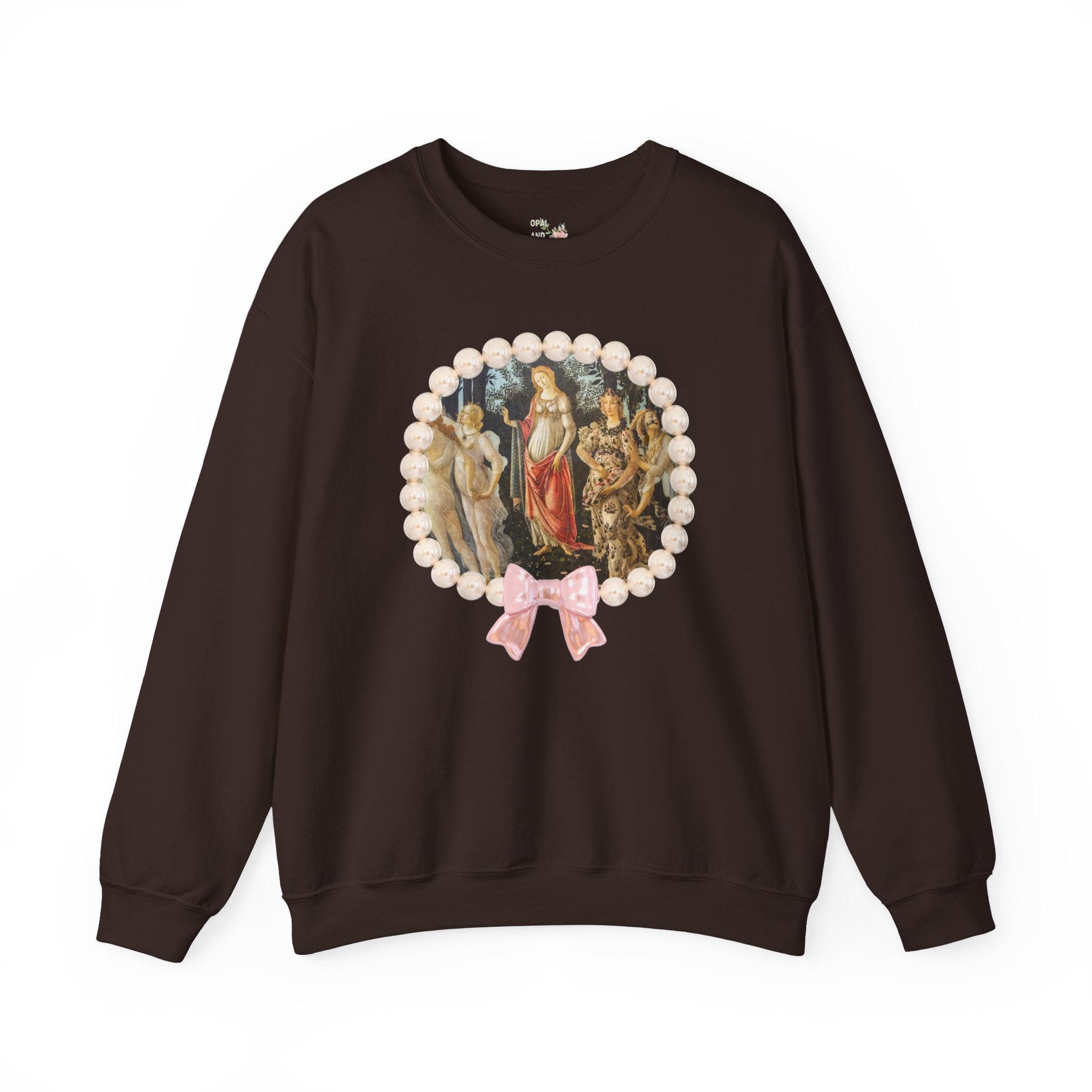 Primavera by Sandro Botticelli Sweatshirt: Italian Renaissance Famous Painting, 15th Century Artwork, Art History Present, Humanites Major - Opal and June