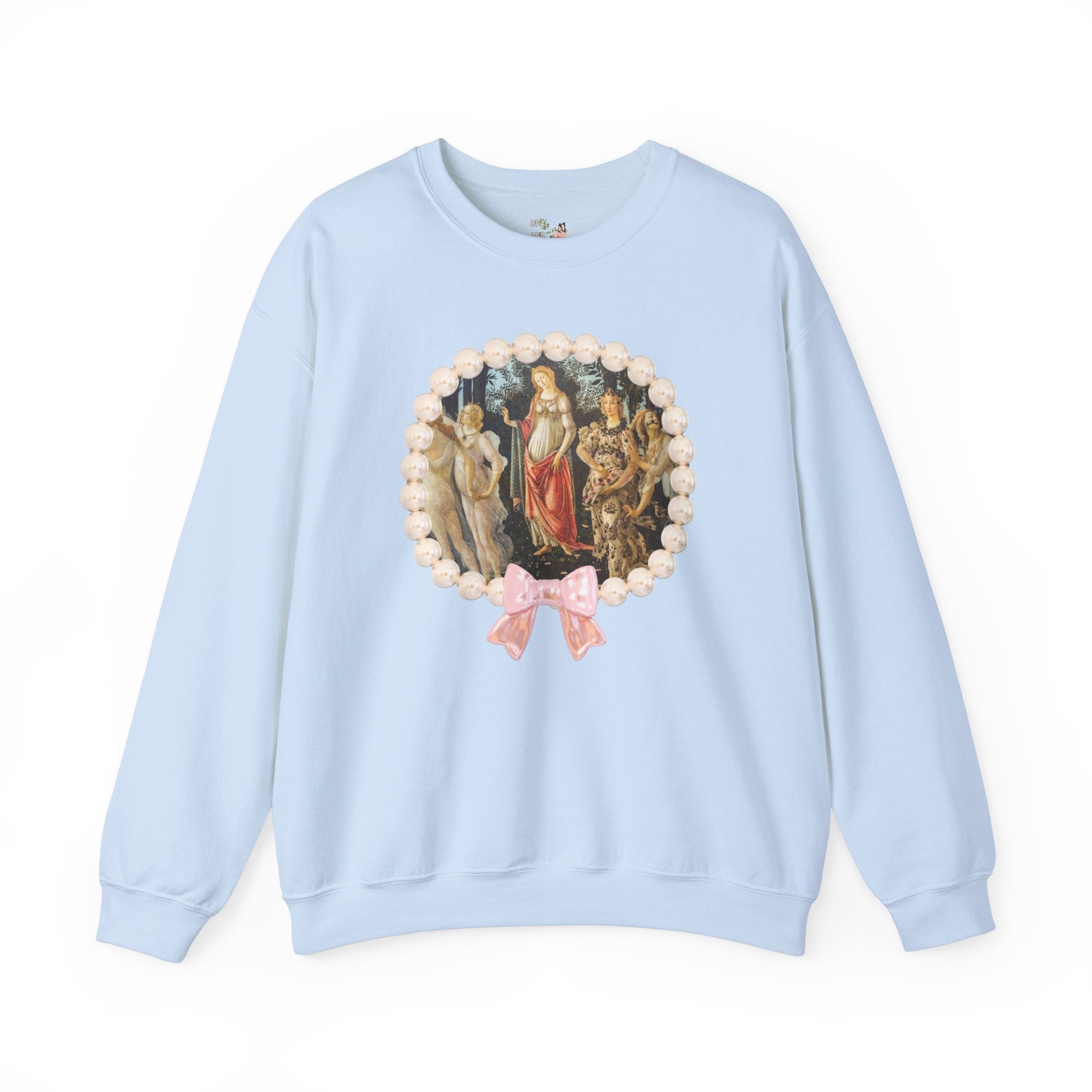 Primavera by Sandro Botticelli Sweatshirt: Italian Renaissance Famous Painting, 15th Century Artwork, Art History Present, Humanites Major - Opal and June