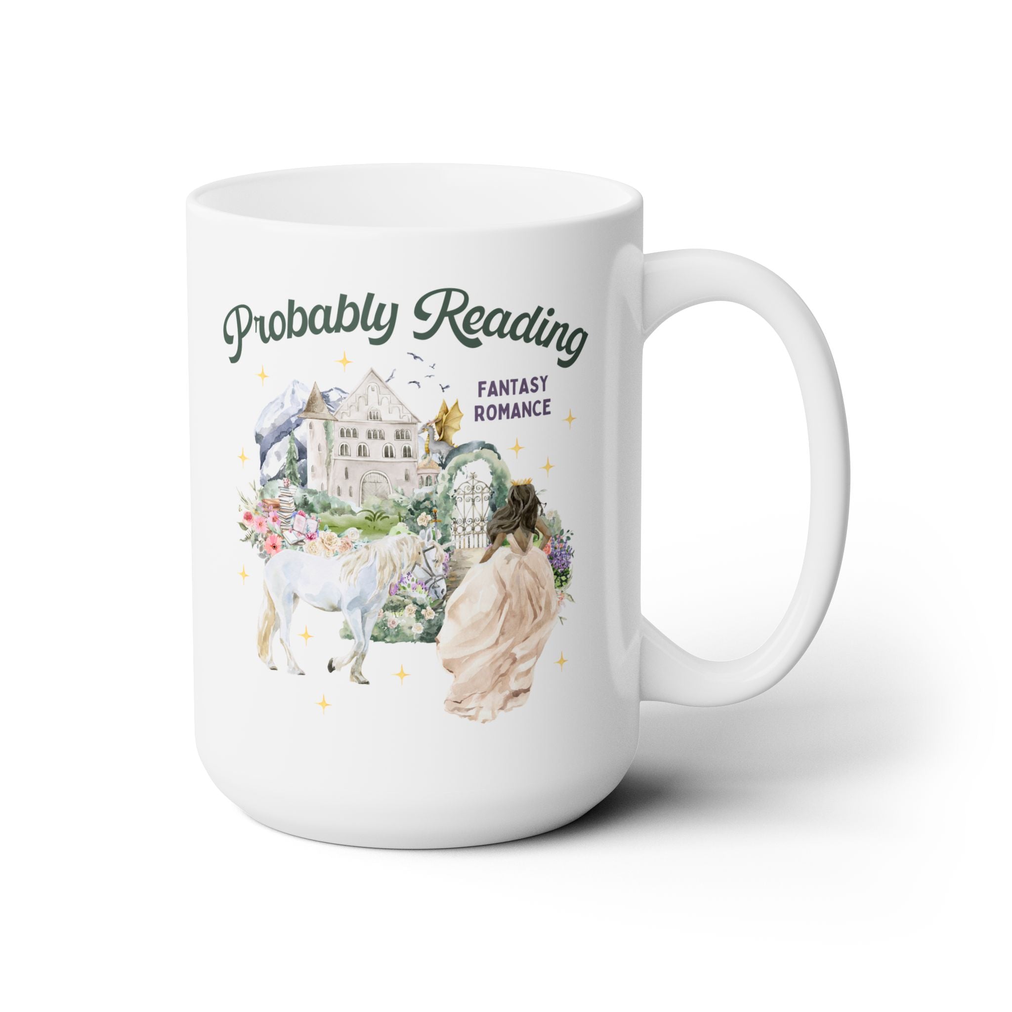 Probably Reading Fantasy Romance Coffee Mug - Opal and June