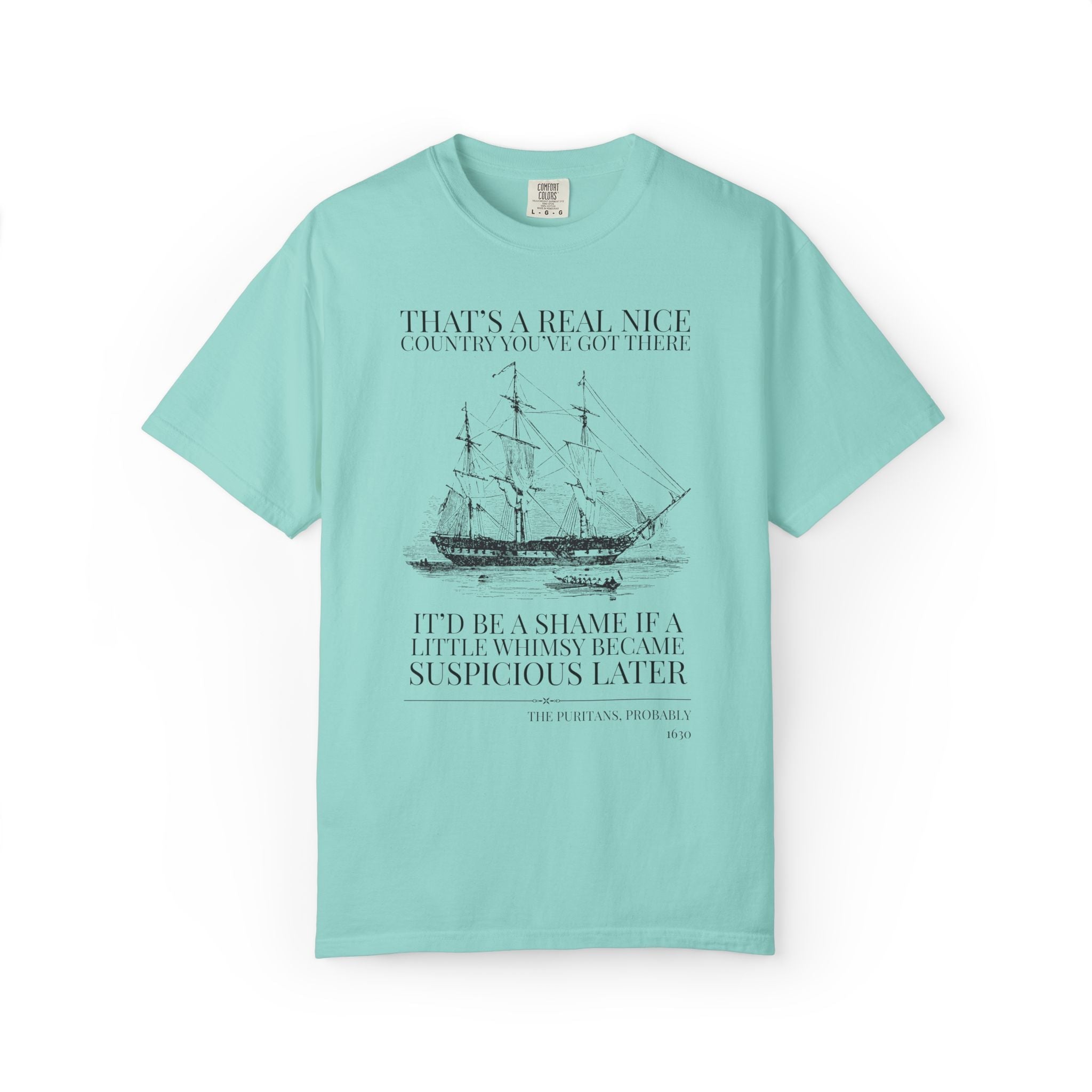 Puritan American History T-Shirt for Early US History Buff, Salem Witch Trials, Spooky History, 17th Century History, Religious History Tee - Opal and June