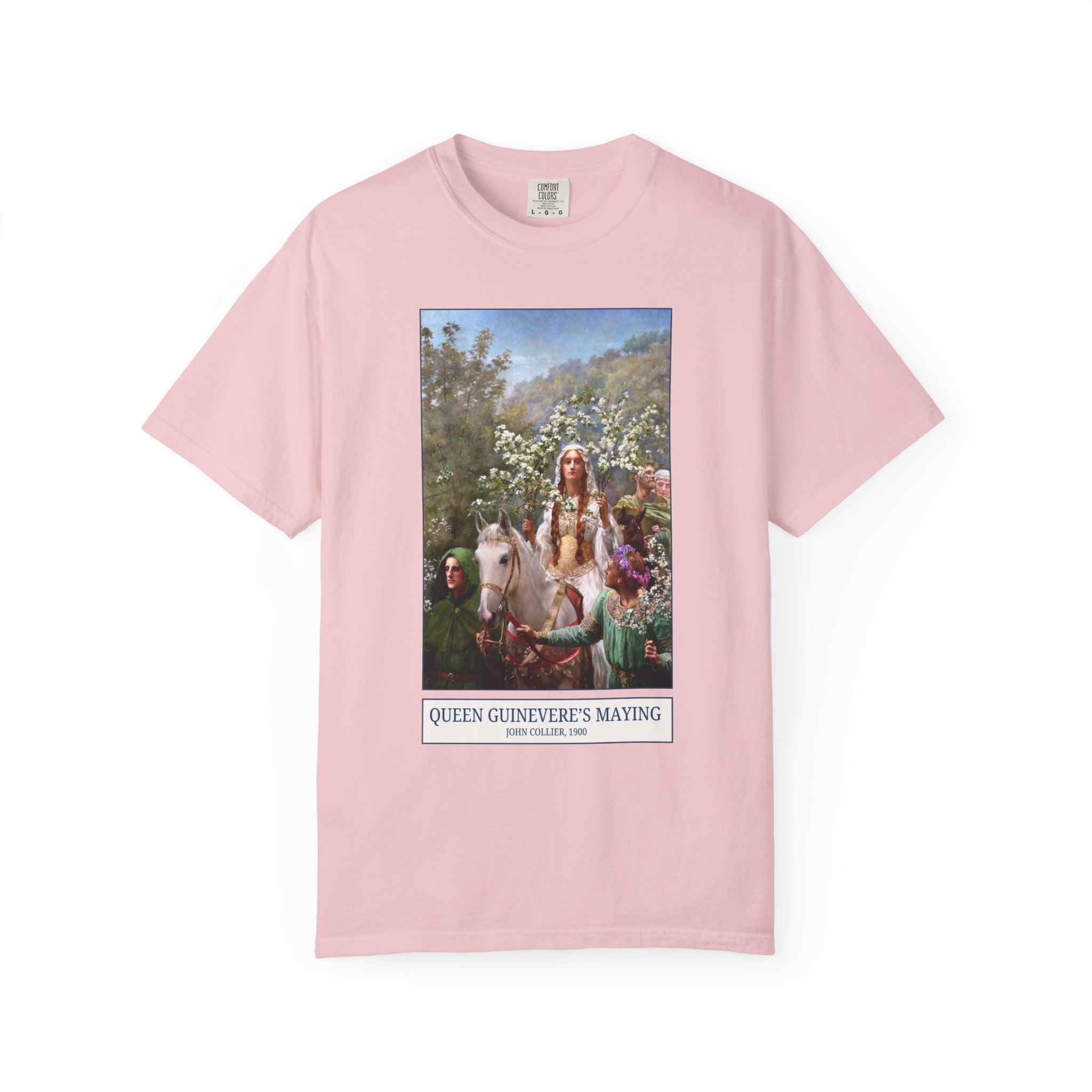 Queen Guinevere's Maying by John Collier, 19th Century Art History, Tennyson's Idylls of the King, Book Lover Tee Shirt for Art Historian - Opal and June