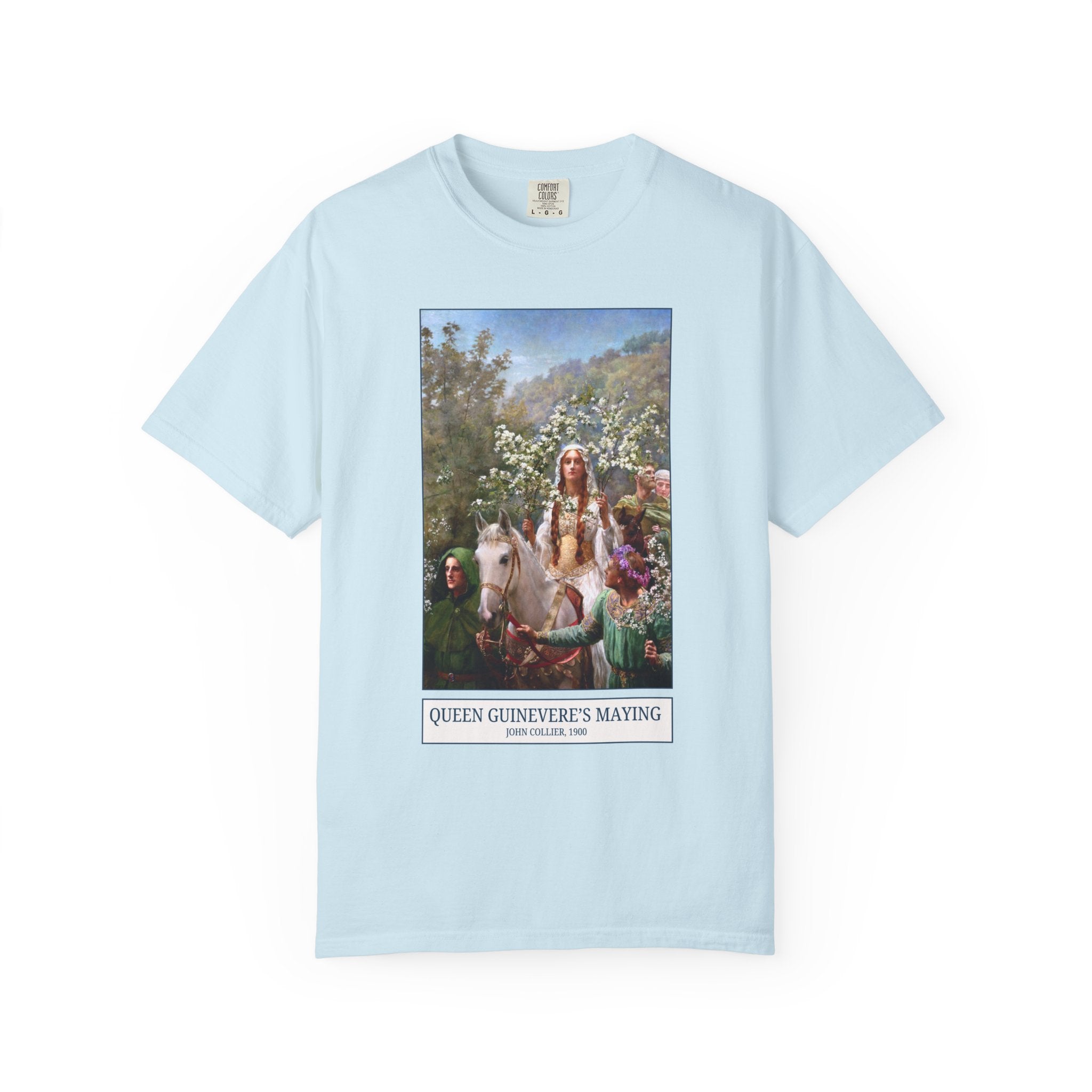 Queen Guinevere's Maying by John Collier, 19th Century Art History, Tennyson's Idylls of the King, Book Lover Tee Shirt for Art Historian - Opal and June