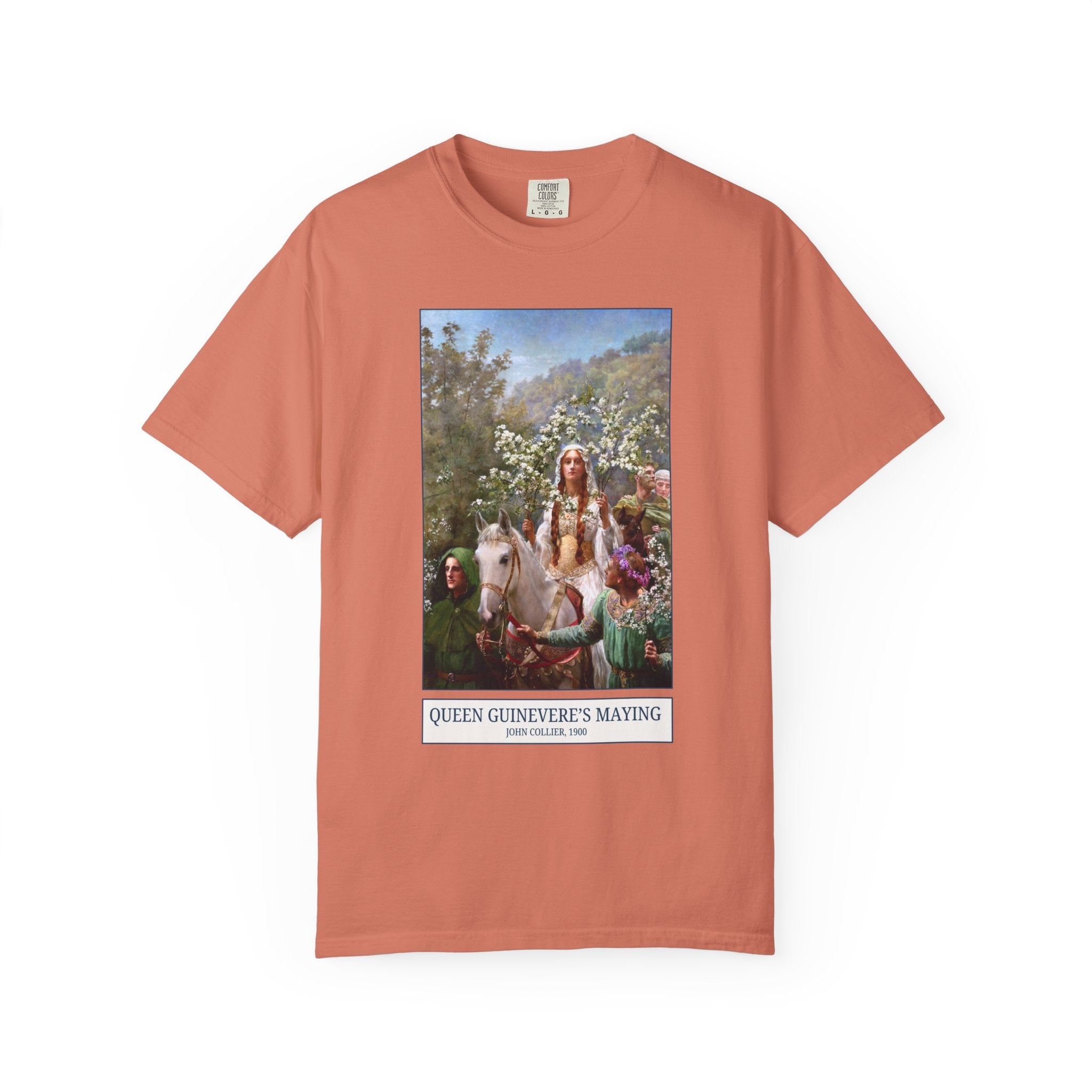 Queen Guinevere's Maying by John Collier, 19th Century Art History, Tennyson's Idylls of the King, Book Lover Tee Shirt for Art Historian - Opal and June