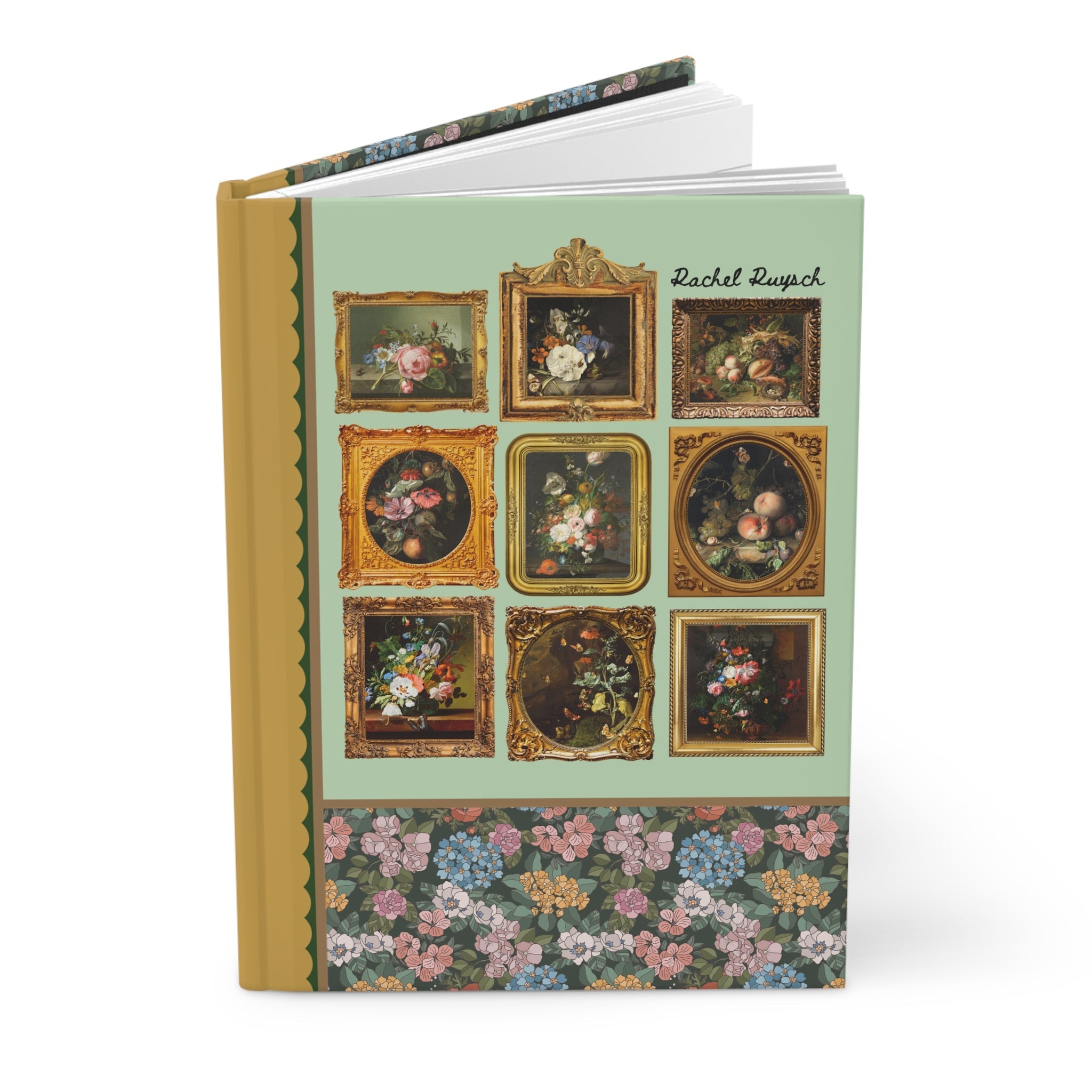 Rachel Ruysch Famous Painting of Flowers, Dutch Floral Still Life Notebook, 17th Century Art Historian, History Lover, Humanities Major Gift - Opal and June