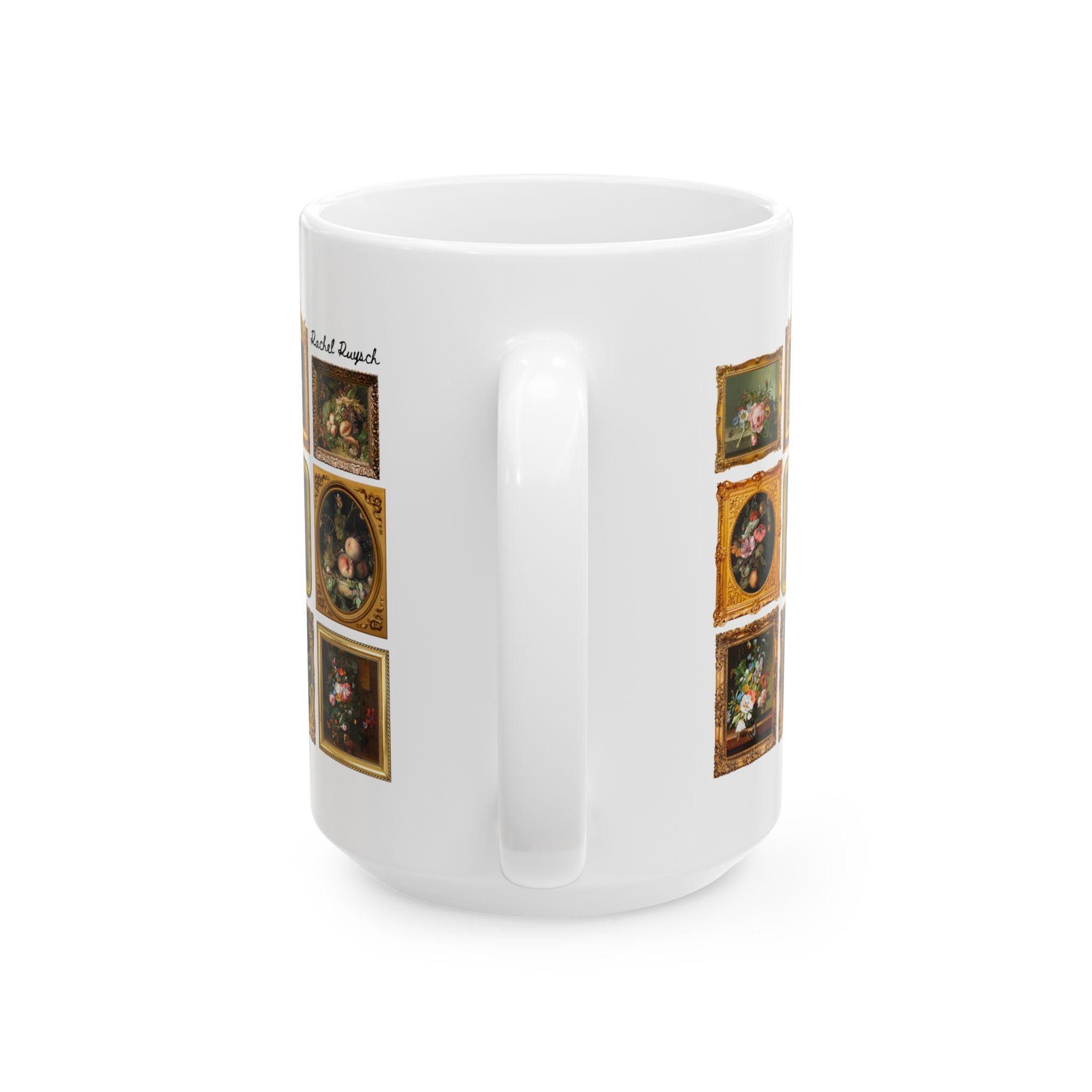 Rachel Ruysch Famous Painting of Flowers Mug, Dutch Floral Still Life Painting, 17th Century Art Historian, History Lover, Humanities Major Gift - Opal and June