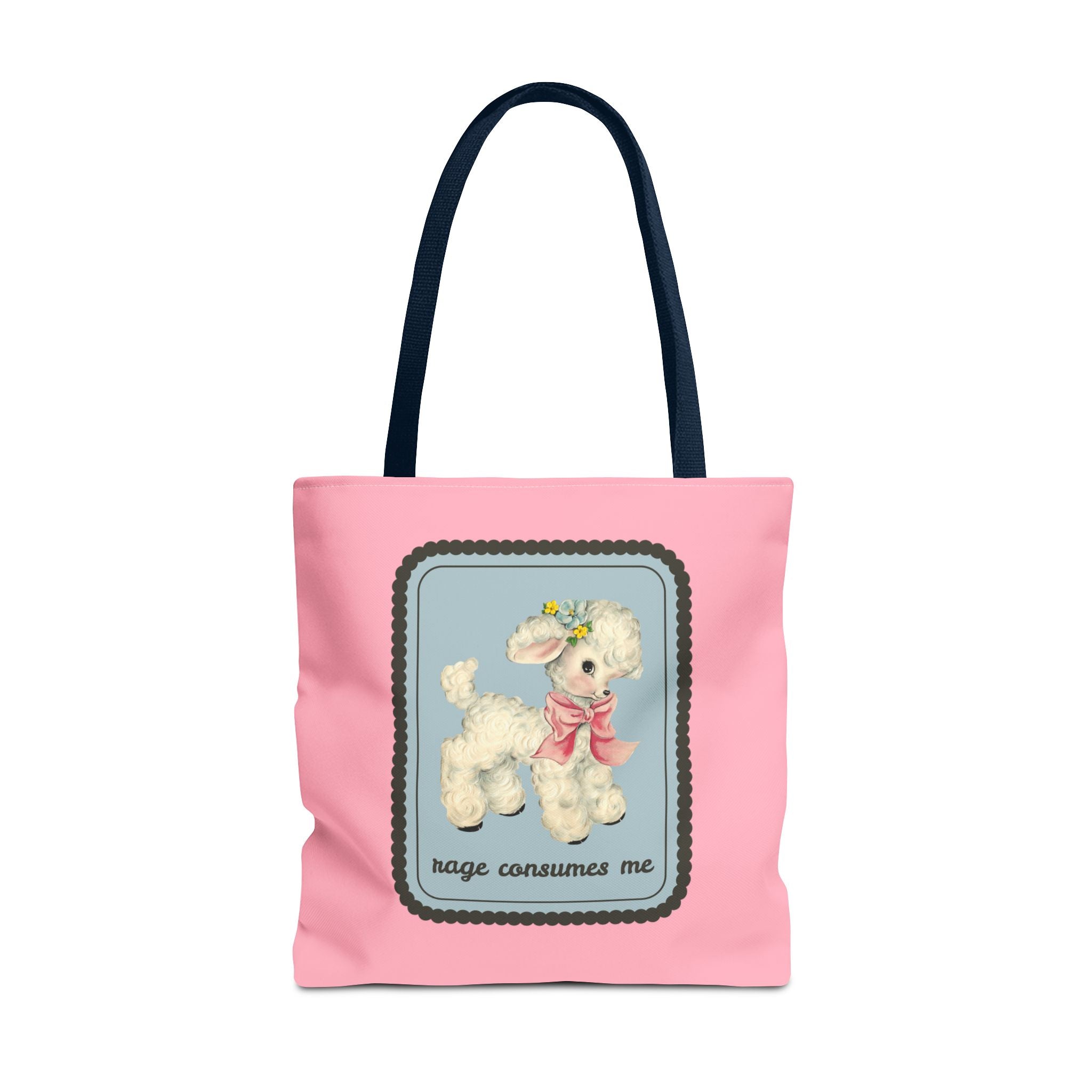 Rage Consumes Me Tote Bag with Flowers, Animal Lover Gift for Daughter or Sister, Funny Sarcastic Feminist Tote Bag for Democrat or Mom - Opal and June