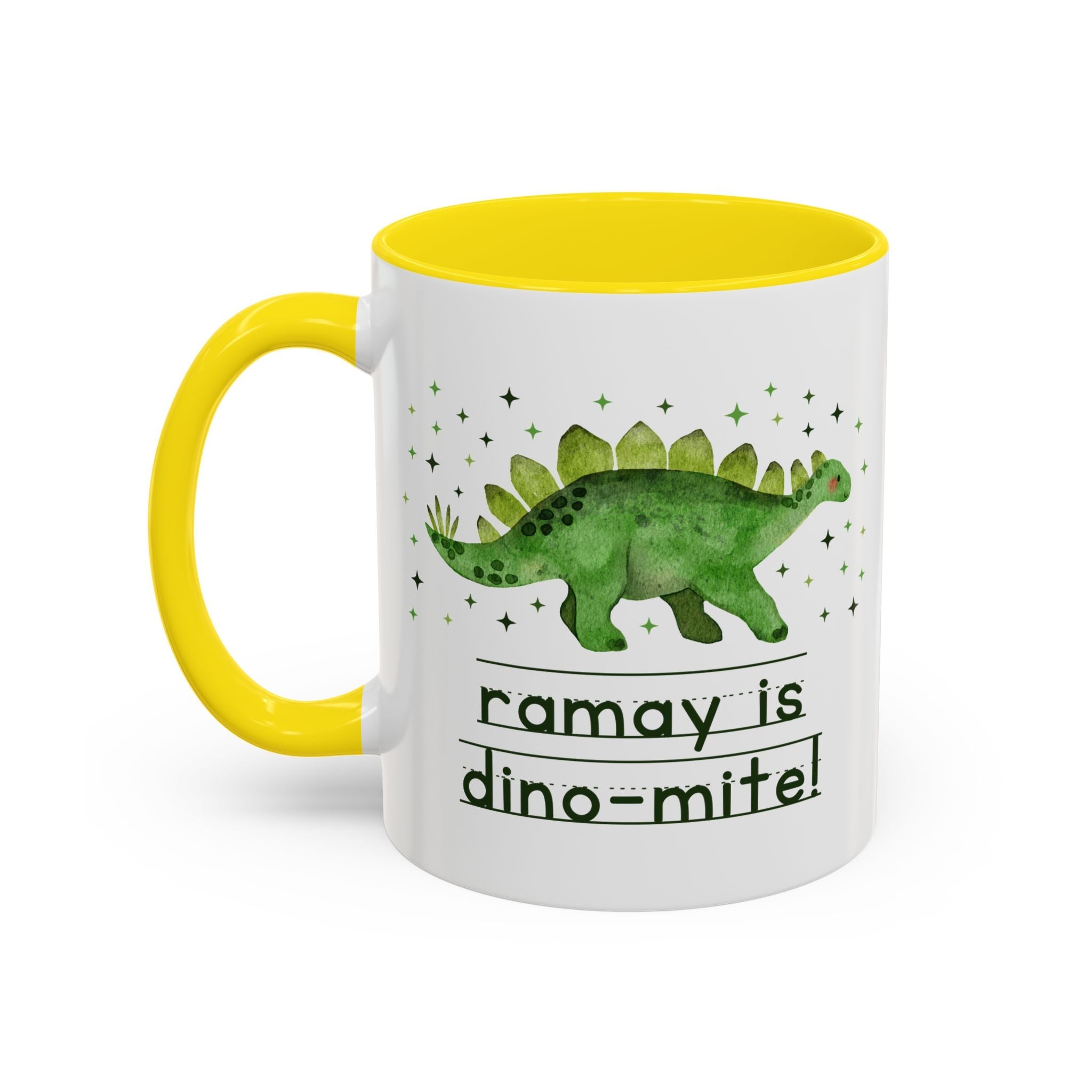Ramay Junior High School 11 Oz Coffee Mug: Ramay is Dino - Mite! - Opal and June