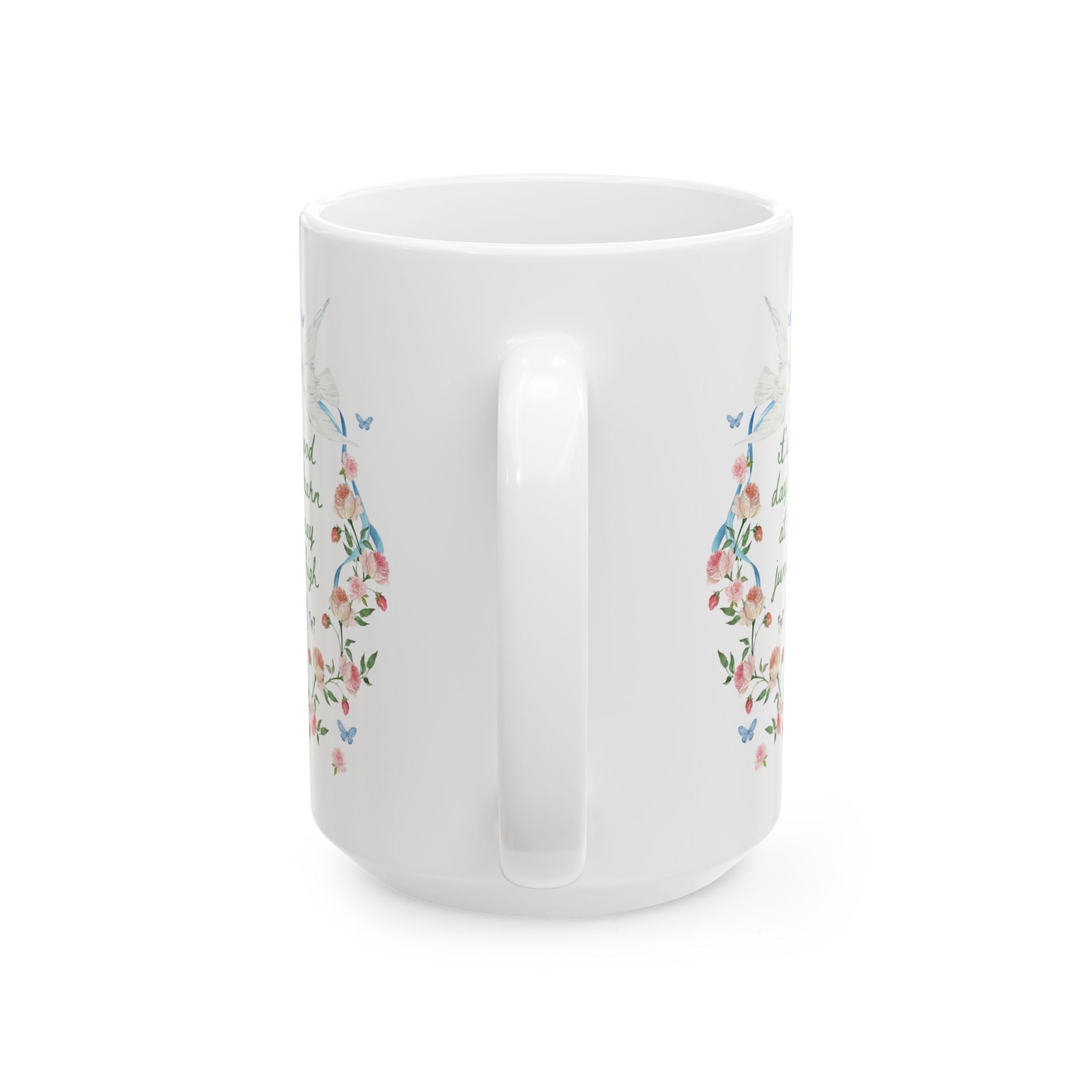 Ramay Junior High School 15 Oz Coffee Mug: It's a Good Day to Learn at Ramay Junior High | FPS + Opal and June Coffee Mug, Fayetteville Public Schools - Opal and June