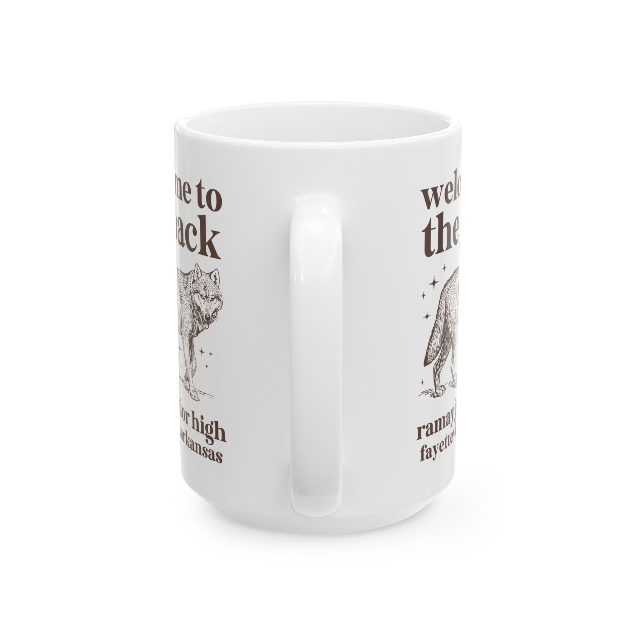 Ramay Junior High School Coffee Mug: Welcome to the Pack | FPS + Opal and June 15 Oz Coffee Mug, Fayetteville Public Schools - Opal and June
