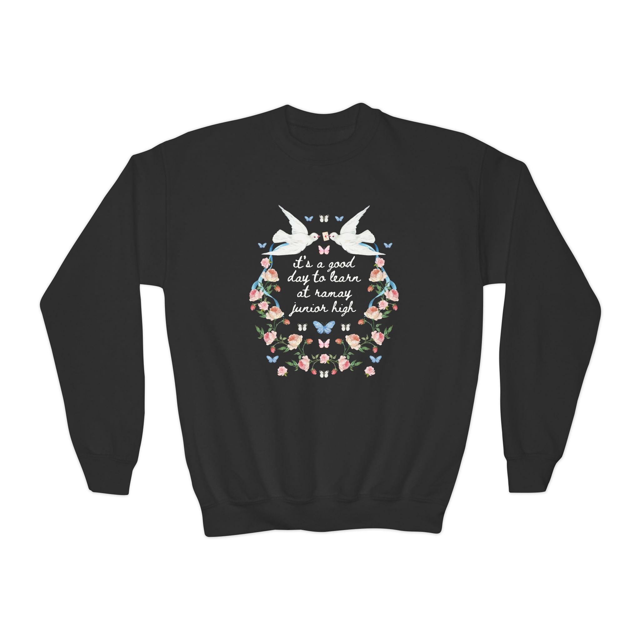 Ramay Junior High School Kids Sweatshirt: It's a Good Day to Learn at Ramay Junior High | FPS + Opal and June Kids Sweatshirt, Fayetteville Public Schools - Opal and June