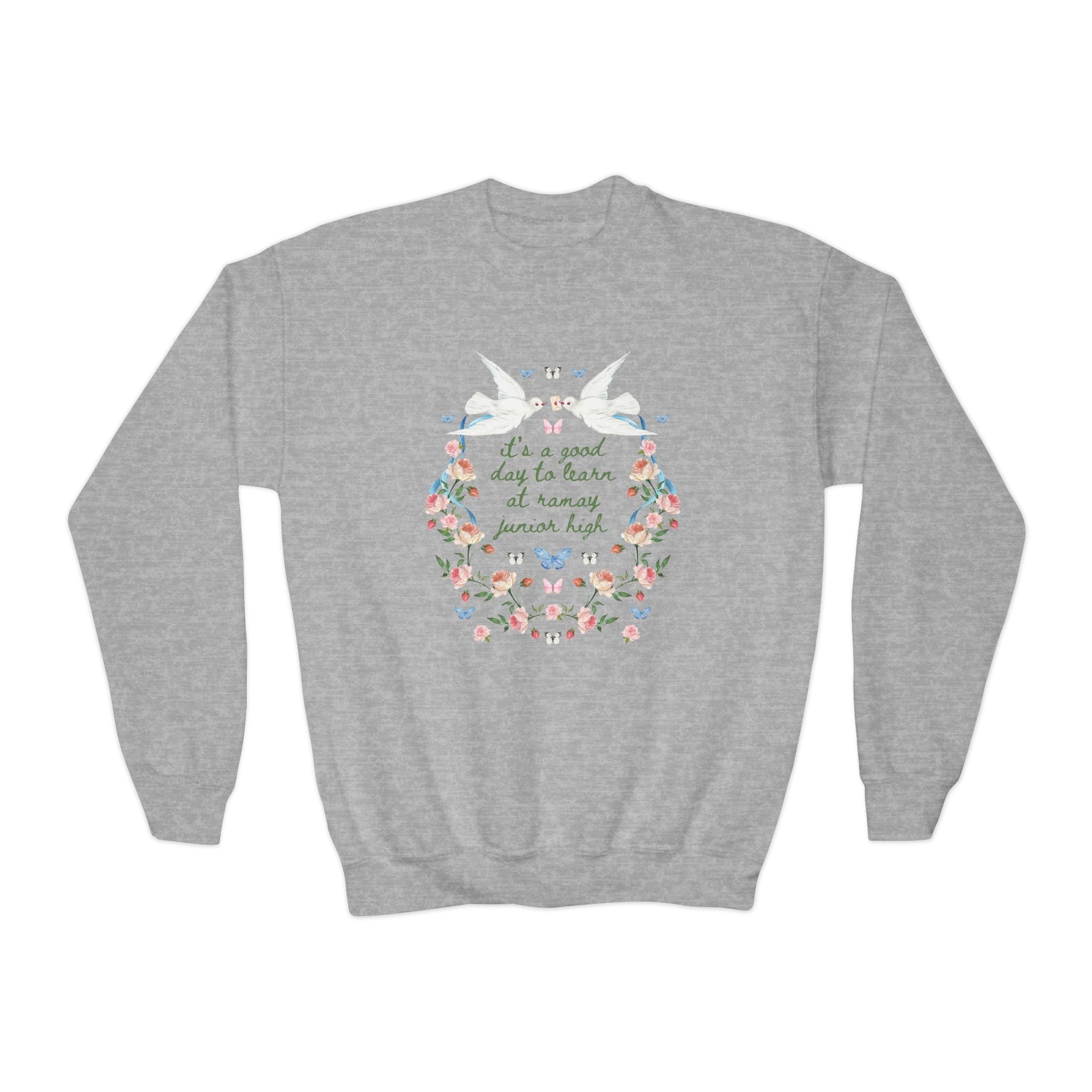 Ramay Junior High School Kids Sweatshirt: It's a Good Day to Learn at Ramay Junior High | FPS + Opal and June Kids Sweatshirt, Fayetteville Public Schools - Opal and June