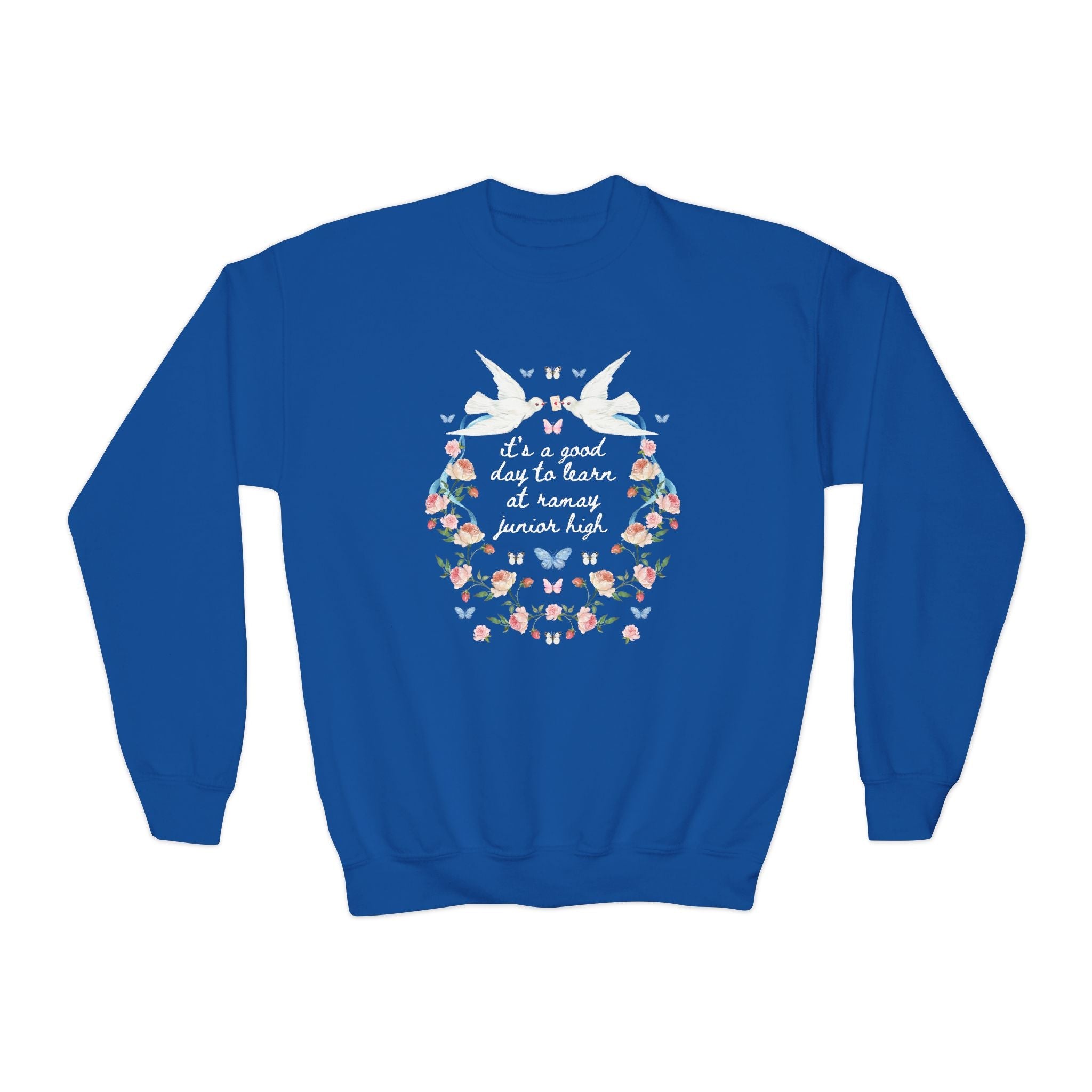 Ramay Junior High School Kids Sweatshirt: It's a Good Day to Learn at Ramay Junior High | FPS + Opal and June Kids Sweatshirt, Fayetteville Public Schools - Opal and June
