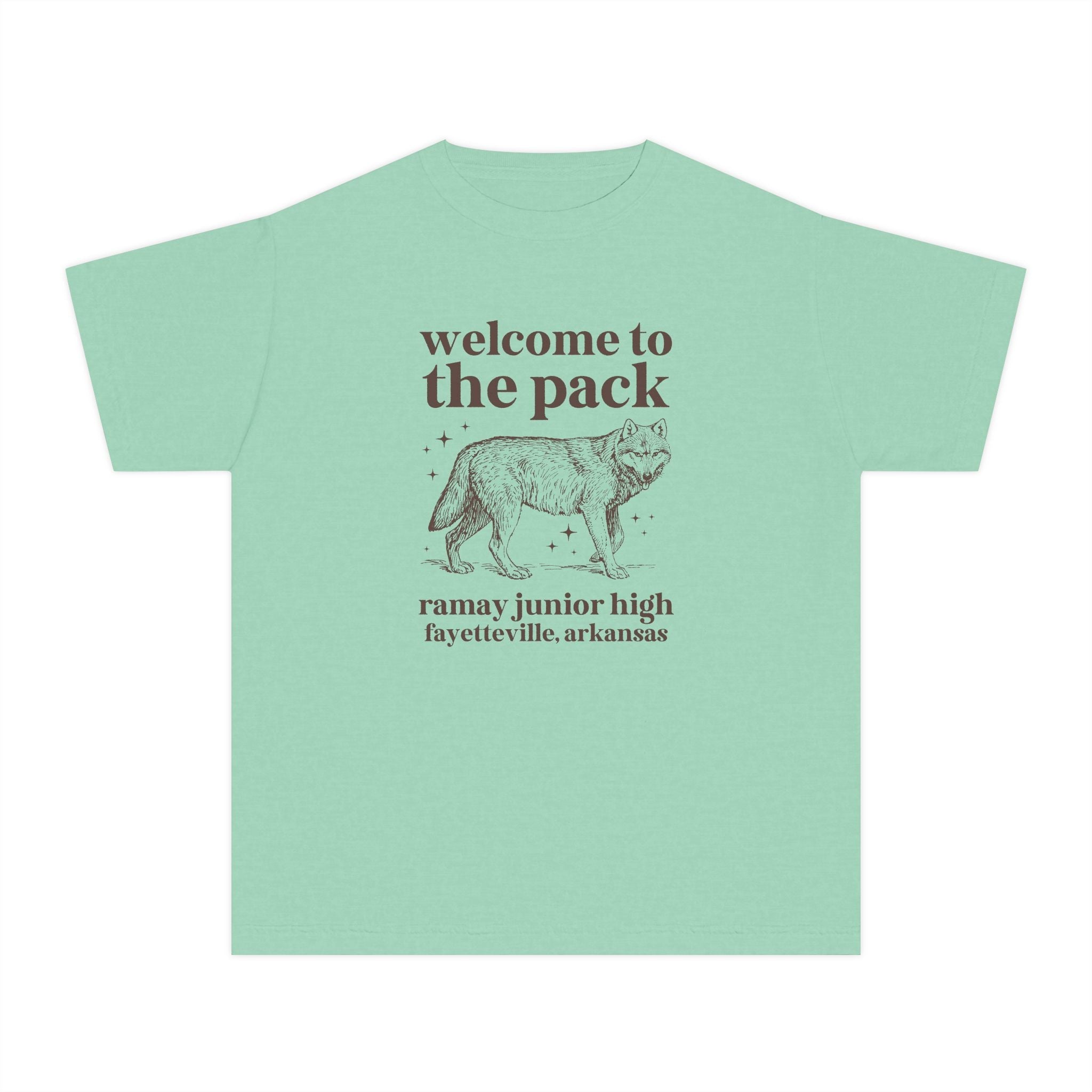 Ramay Junior High School Kids Tee Shirt: Welcome to the Pack | FPS + Opal and June Kids Tee Shirt, Fayetteville Public Schools - Opal and June
