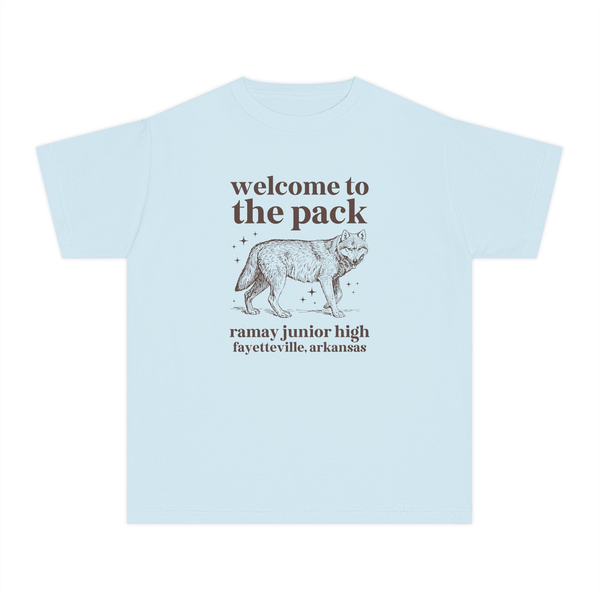 Ramay Junior High School Kids Tee Shirt: Welcome to the Pack | FPS + Opal and June Kids Tee Shirt, Fayetteville Public Schools - Opal and June