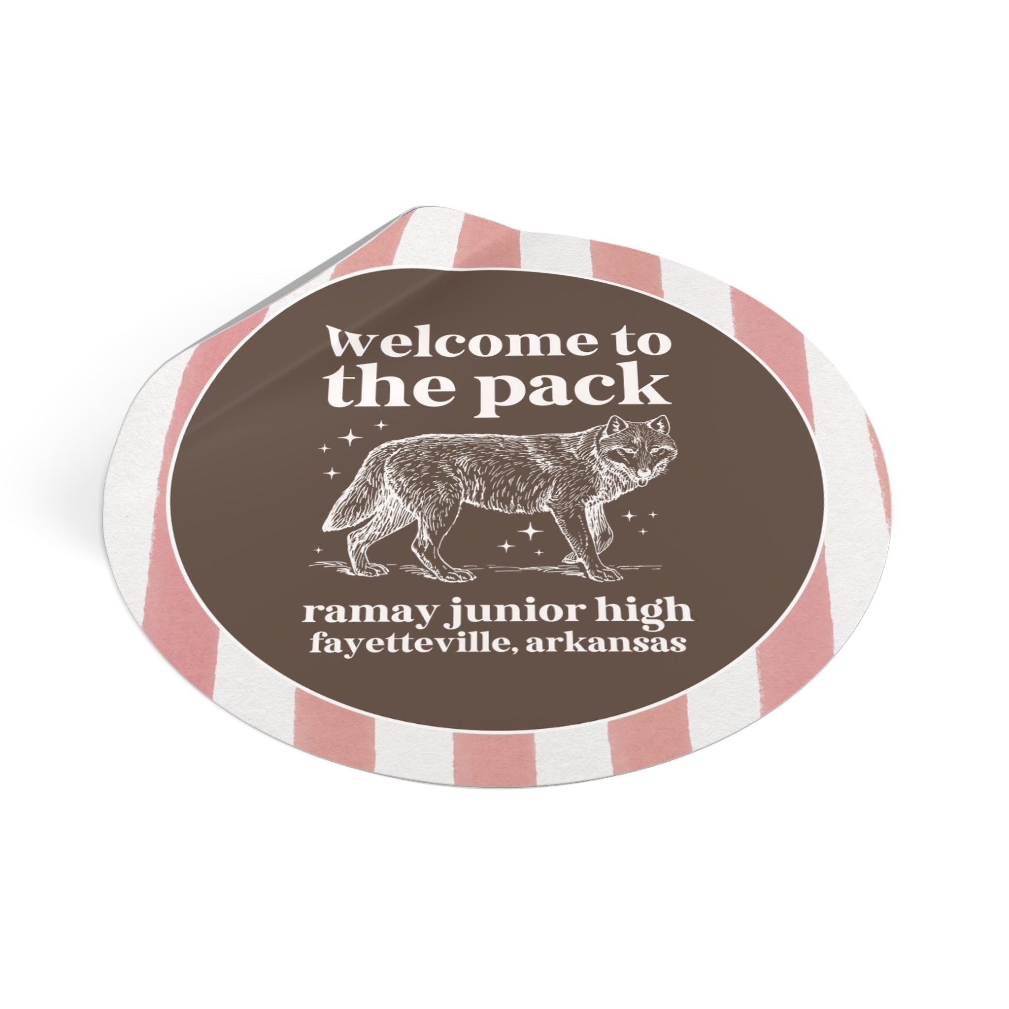 Ramay Junior High School Sticker: Welcome to the Pack | FPS + Opal and June Sticker, Fayetteville Public Schools - Opal and June