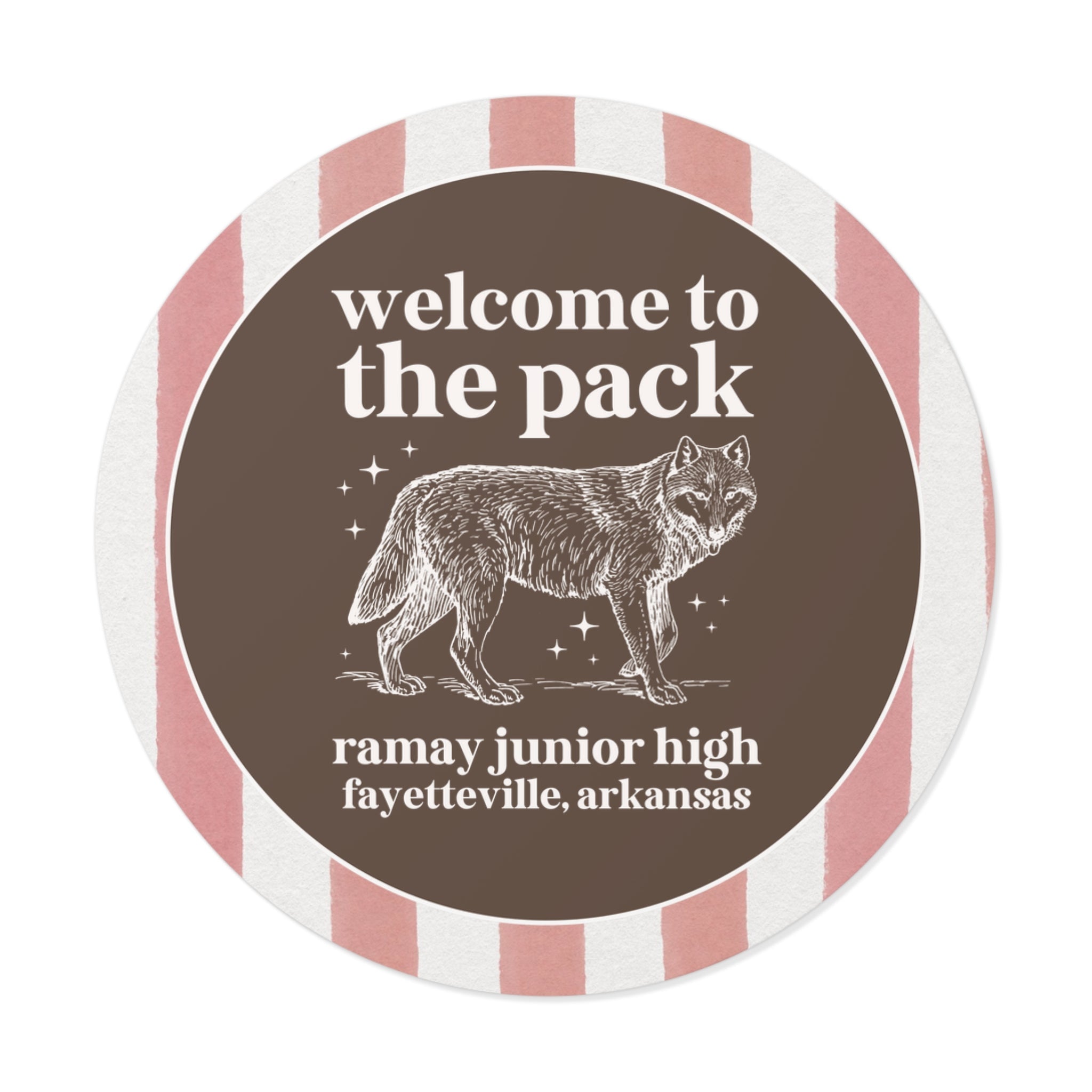 Ramay Junior High School Sticker: Welcome to the Pack | FPS + Opal and June Sticker, Fayetteville Public Schools - Opal and June
