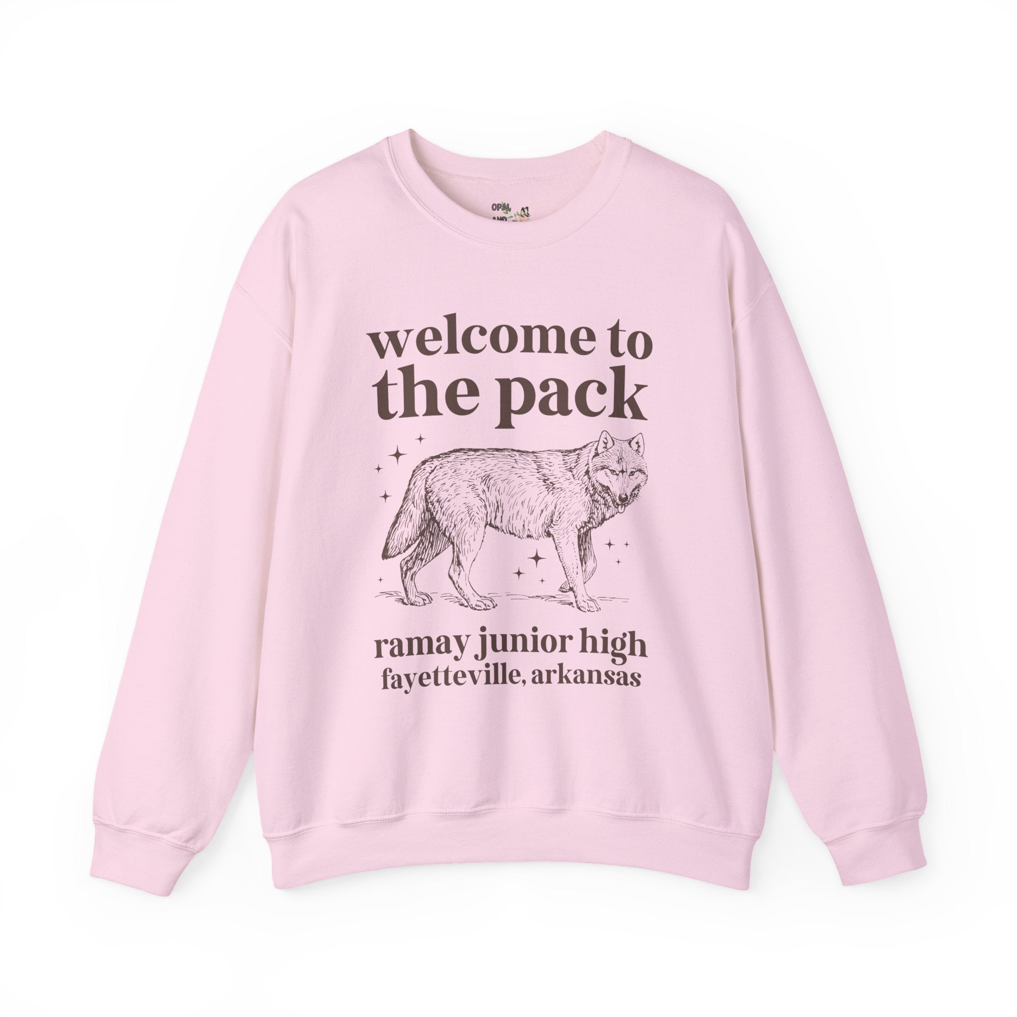 Ramay Junior High School Sweatshirt: Welcome to the Pack | FPS + Opal and June Sweatshirt, Fayetteville Public Schools - Opal and June